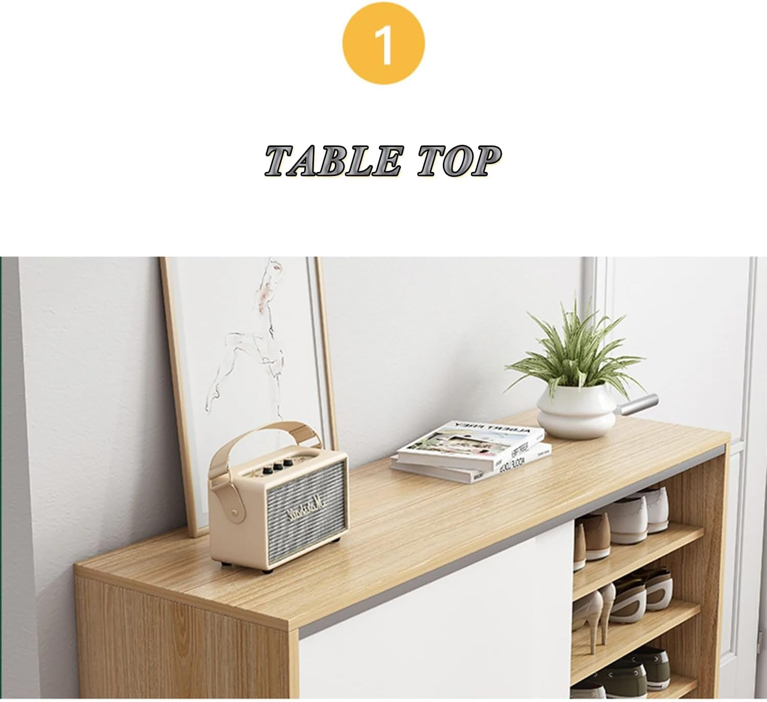 Foret Shoe Cabinet Shoe Rack Organiser Sideboard Hallway Storage