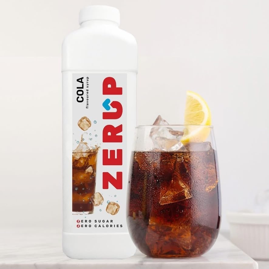 Zerup Zero Sugar Cola Sugar Flavoured Syrup 1L Bottles, Sugar Free Syrup, Cola Flavour Drink Mix, Low Calorie Flavourings for Milk Shakes, Cocktails, Teas, Gluten Free, Keto Friendly, Halal image number 3