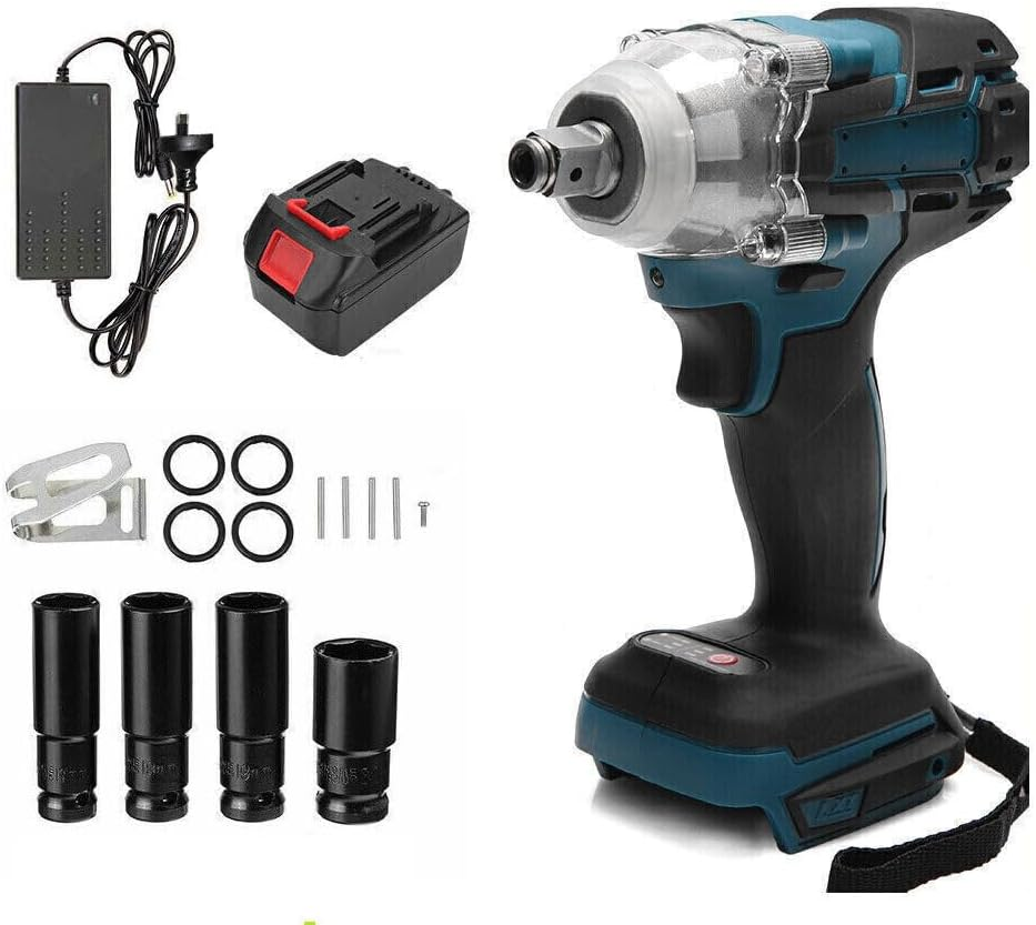 Tootoo 1/2" Cordless Impact Wrench Driver Brushless Rattle Gun for Makita 18V Battery image number 5