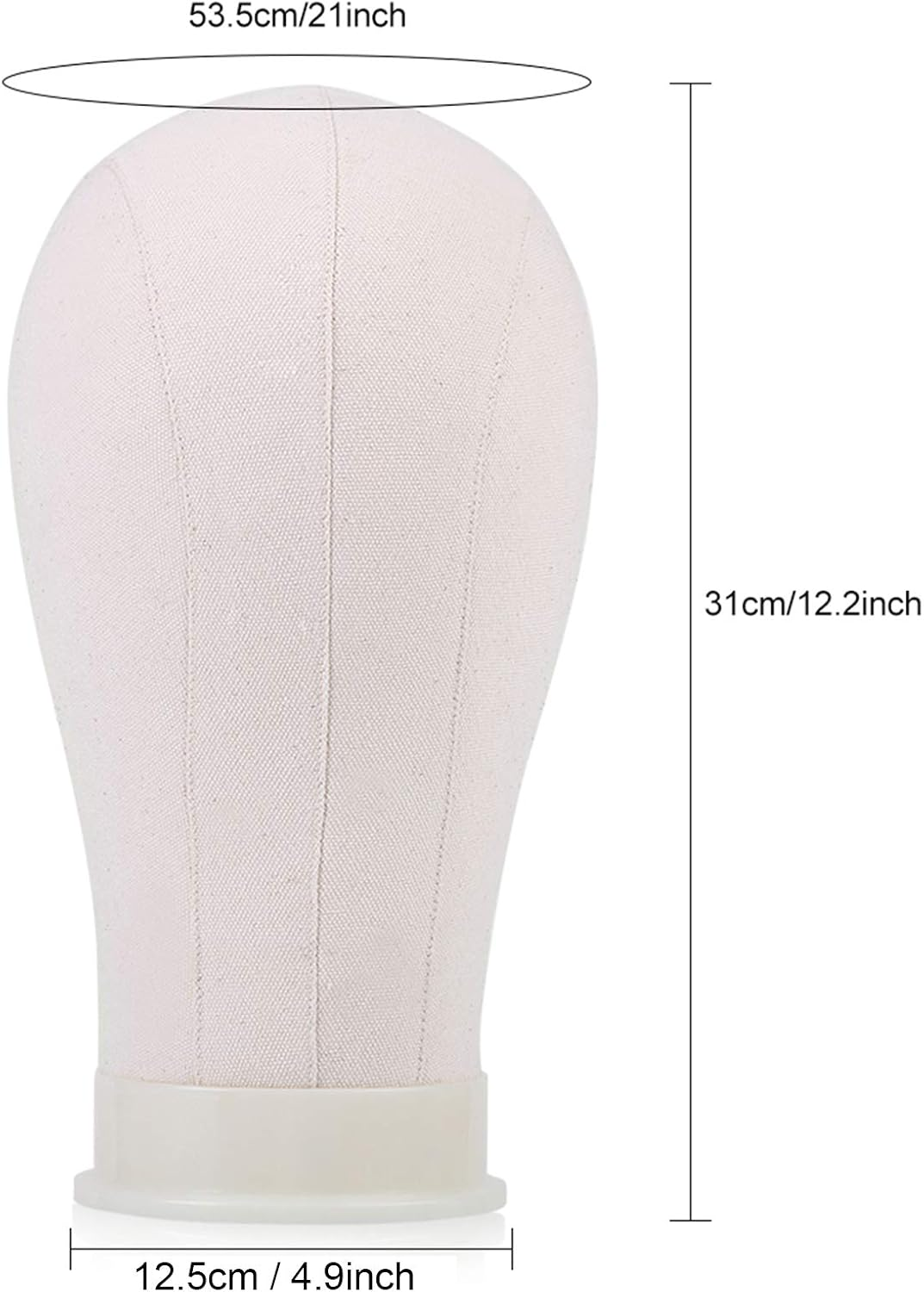 Canvas Head Wig Model Mannequin Display Stand with Table Clamp, Practice Training Head Hairdressing Head Headwear Cap Display Manikin Model for Wigs and Hats (21 Inch) image number 6