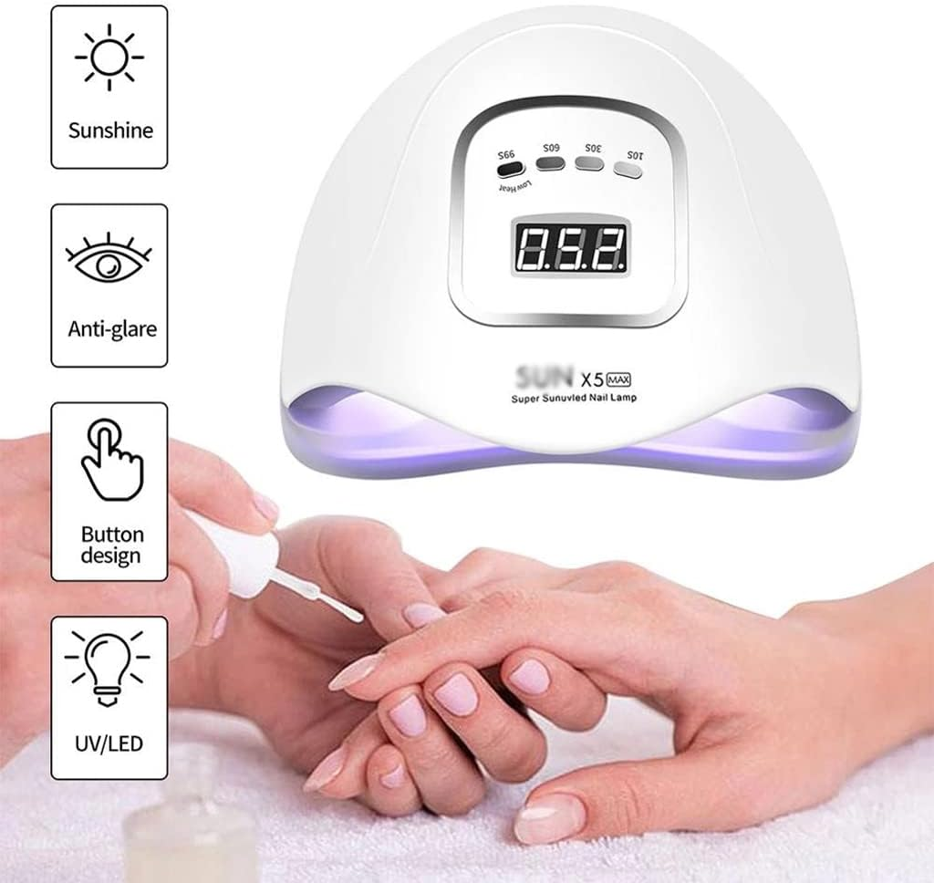 Nail Lamp120W Led Uv Nail Drying Lamp Fast Gel Nail Polish Curing Lamp Professional Salon Nail Dryer for Manicure Pedicure White image number 6