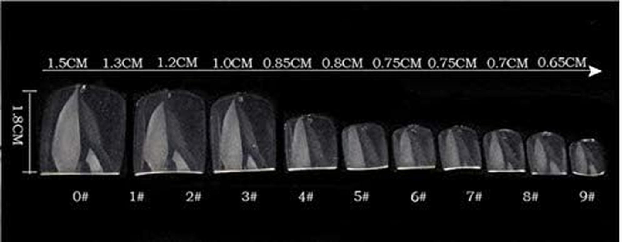 VIKSON INTERNATIONAL 1 Set 24 Pcs CLEAR TRANSPARENT Artificial False Toe Nails Tips for Nail Art Decorations Foot Manicure Beauty Tools Fake Nails for Toe image number 1