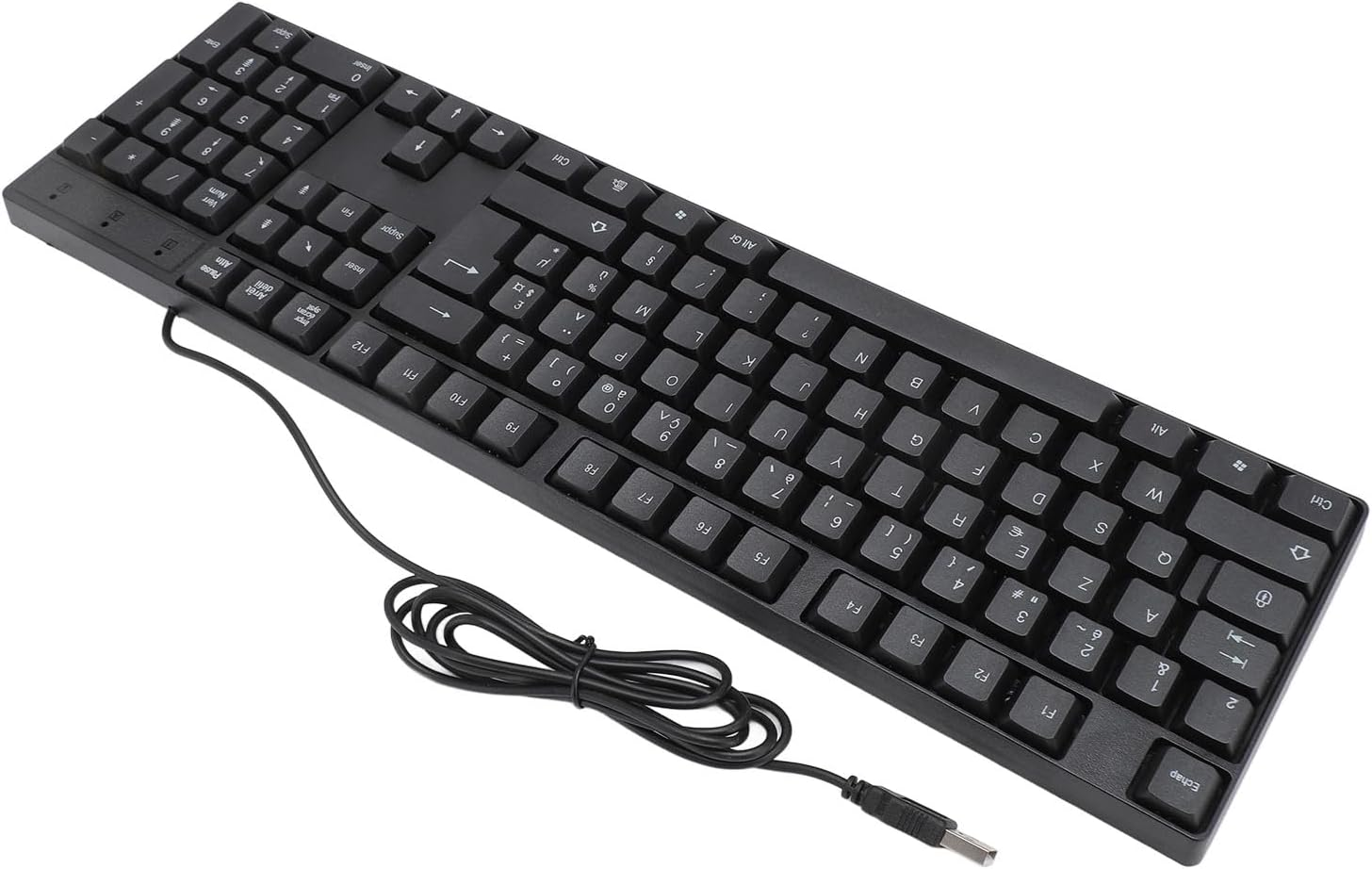 USB Wired Keyboard, Sturdy Minority Language Keyboard 4.9Ft Cable 104 Keys for Office (French AZERTY Layout) image number 4