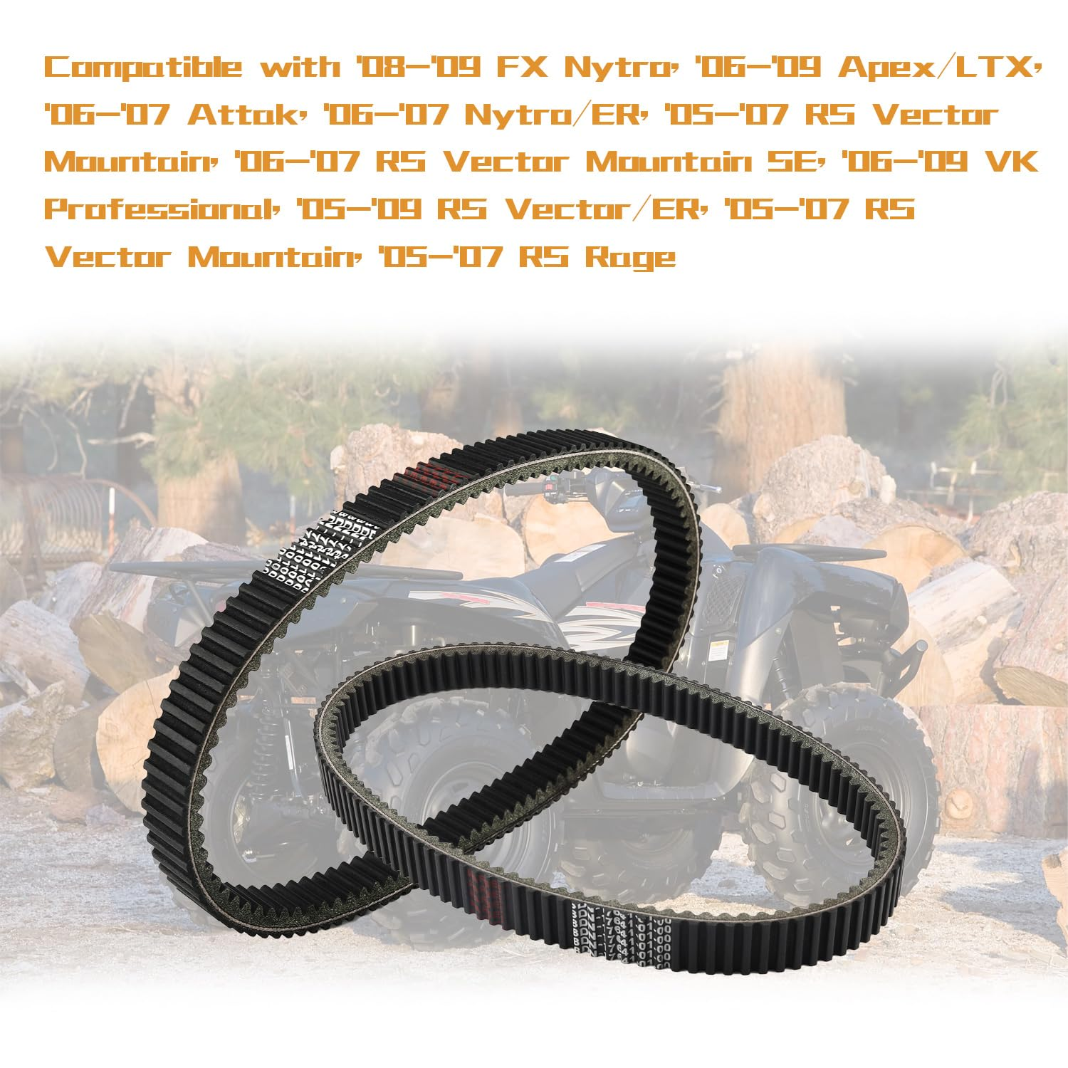 KARSEE Drive Belt Replacement for Yamaha Snowmobile 08-14 8DN-17641-01-00 image number 6