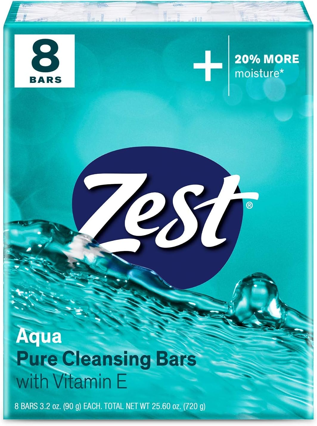 Zest Bar Bath Soap - Aqua (4 Ounce, 8 Bars) image number 5