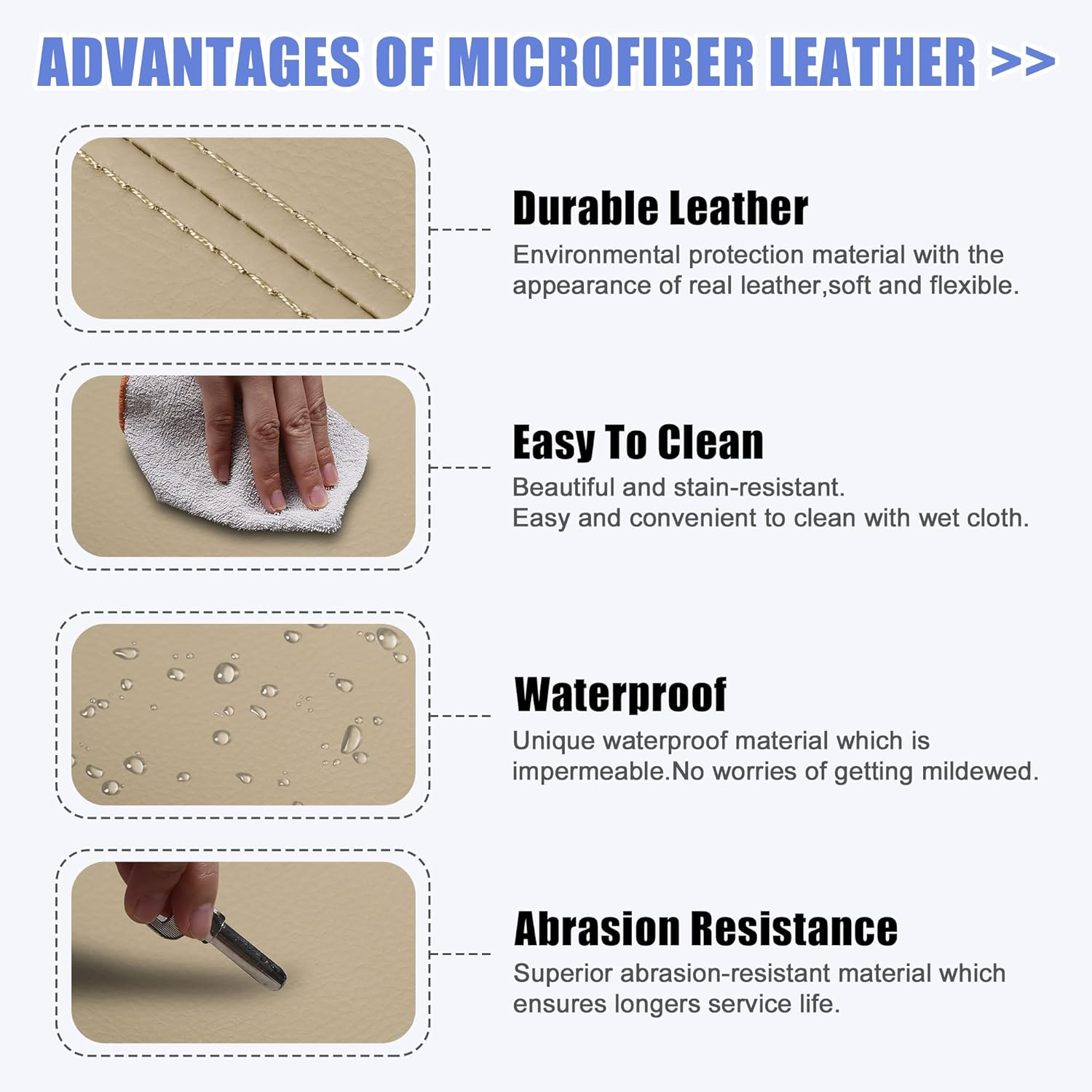 X AUTOHAUX Car Center Console Lid Armrest Seat Box Cover Protector Replacement Microfiber Leather for Land Rover for Range Rover Sport 2006-2013 Beige Leather image number 1