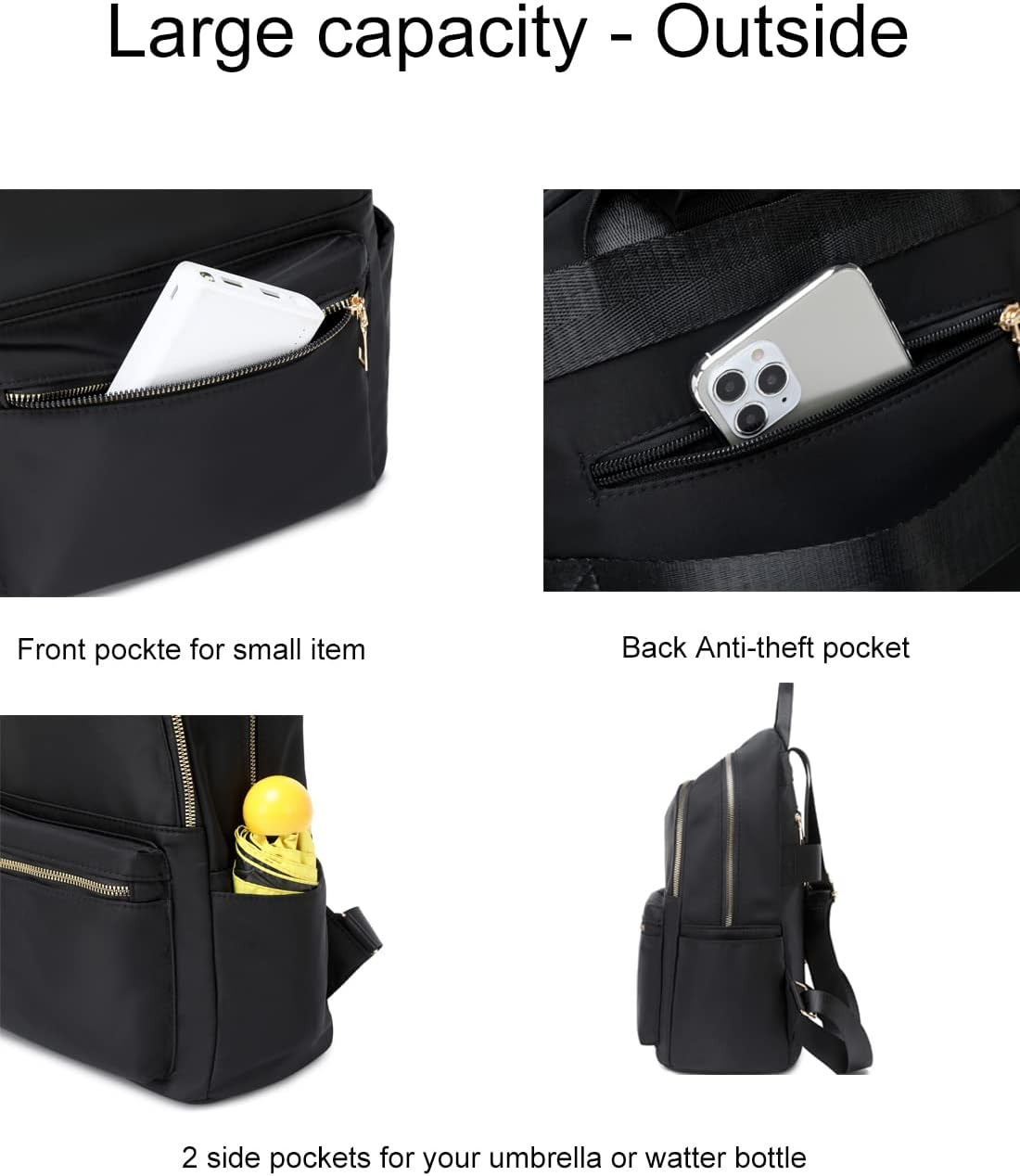 Shaelyka Small Lightweight Backpack Purse for Women Anti-Theft Mini Backpack Purse Travel Daypack - Red image number 6