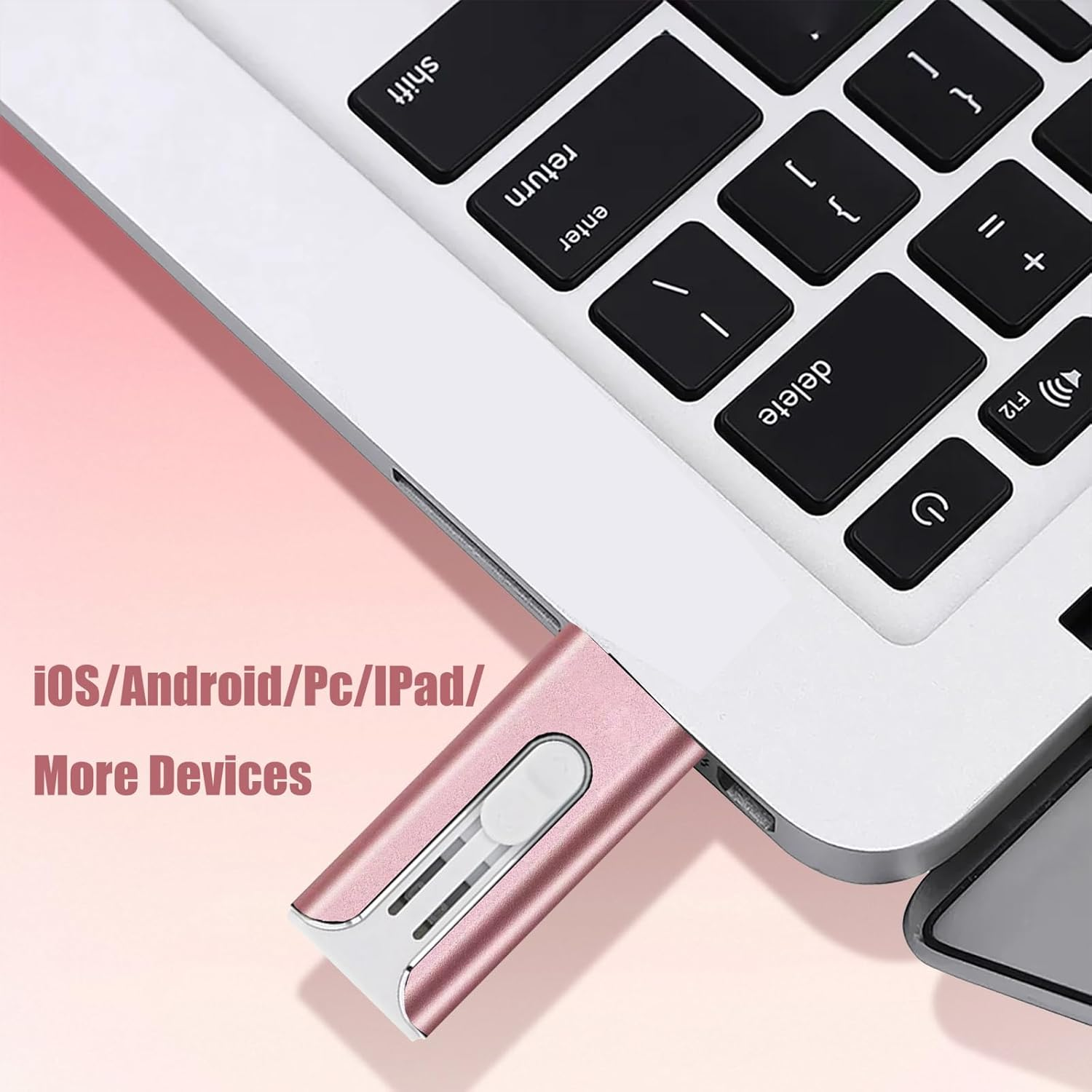 1Pcs 2TB USB Flash Drive, Multi-Functional 4-In-1 High-Speed Transfer Memory Stick, USB Stick,Photo Stick， for Easy Storage of Photos and Data, Compatible with Iphone/Ipad/Android/Pc Universal image number 1