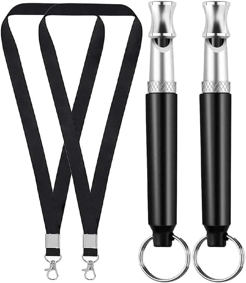 Dog Whistle, 2-Pack Professional Ultrasonic Dog Whistle to Stop Barking, Recall Training, Ultrasonic Silent Dog Whistle Training to Stop Barking Control Devices for Neighbors Dog (Black, 2 PCS) image number 3