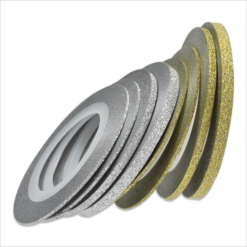 1 Rolls Nail Art Glitter Gold Silver Stripping Tape Line Strips Decor Tools 1Mm2Mm3Mm Nail Sticker DIY Beauty Accessories (1Mm, Gold) image number 5