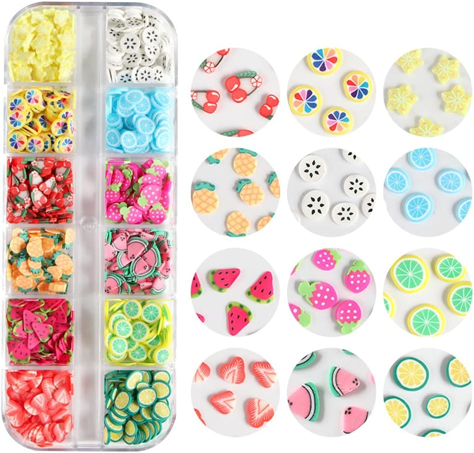 MISHITI Fruit Soft Polymer Clay Discs UV Epoxy Resin Mould Filler Nail Art Decoration image number 1