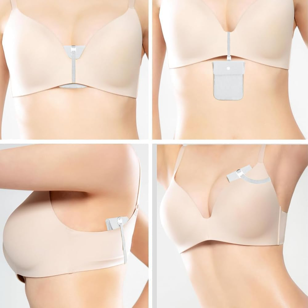 Travel Bra Wallet,Hidden Money Pouch with Adjustable Elastic Strap,Perfect Secret Pocket Protect Your Passport Credit Cards Valuables- Secure,Comfortable(Washable) image number 6