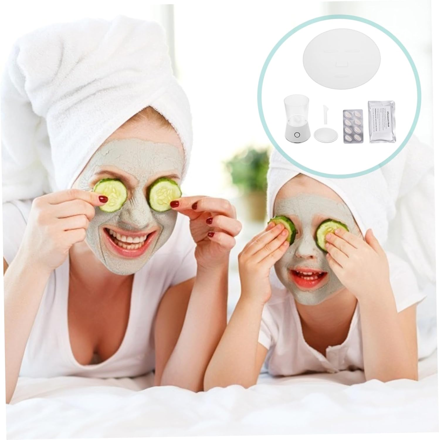 HAPINARY DIY Face Mask Maker Machine for Women Home Use Beauty Apparatus for Facial Skin Care Safe Fruit Vegetable Mask Maker with Easy Operation White image number 5