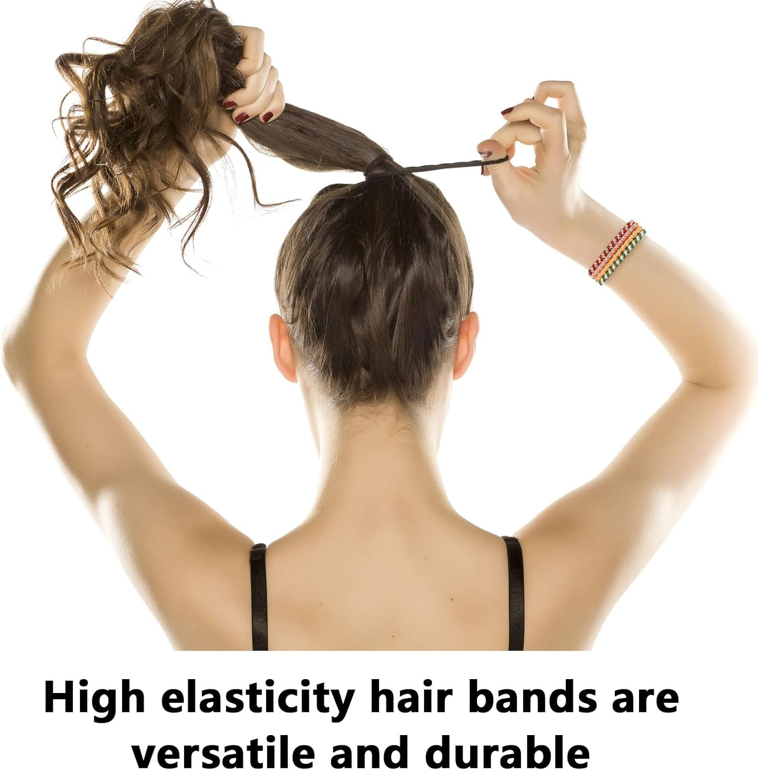 YIHAOH Pack of 10 Soft Elastic Hair Bobbles for Women, Multiple Colours for Girls, Scrunchies, Braided Hair Bands, No Damage to Hair, Suitable for Ponytails, All Types of Hairstyles image number 4