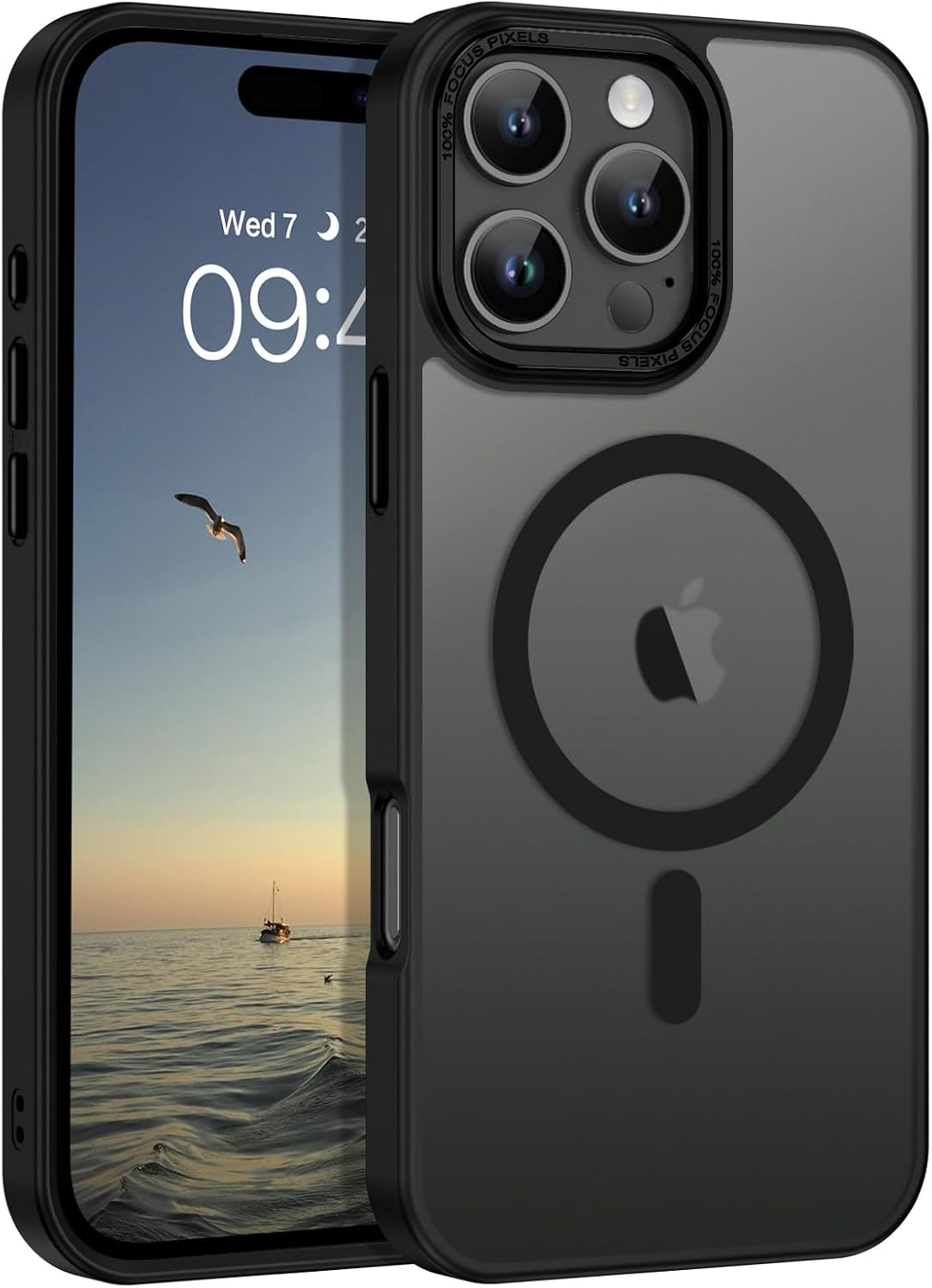 DOMAVER for Iphone 17 Pro Case, Magnetic Skin-Friendly Touch Slim Phone Cases Compatible with Magsafe, Matte Frosted Shockproof Full Body Protective Cover for Iphone 17 Pro 6.3 Inch, Light Blue