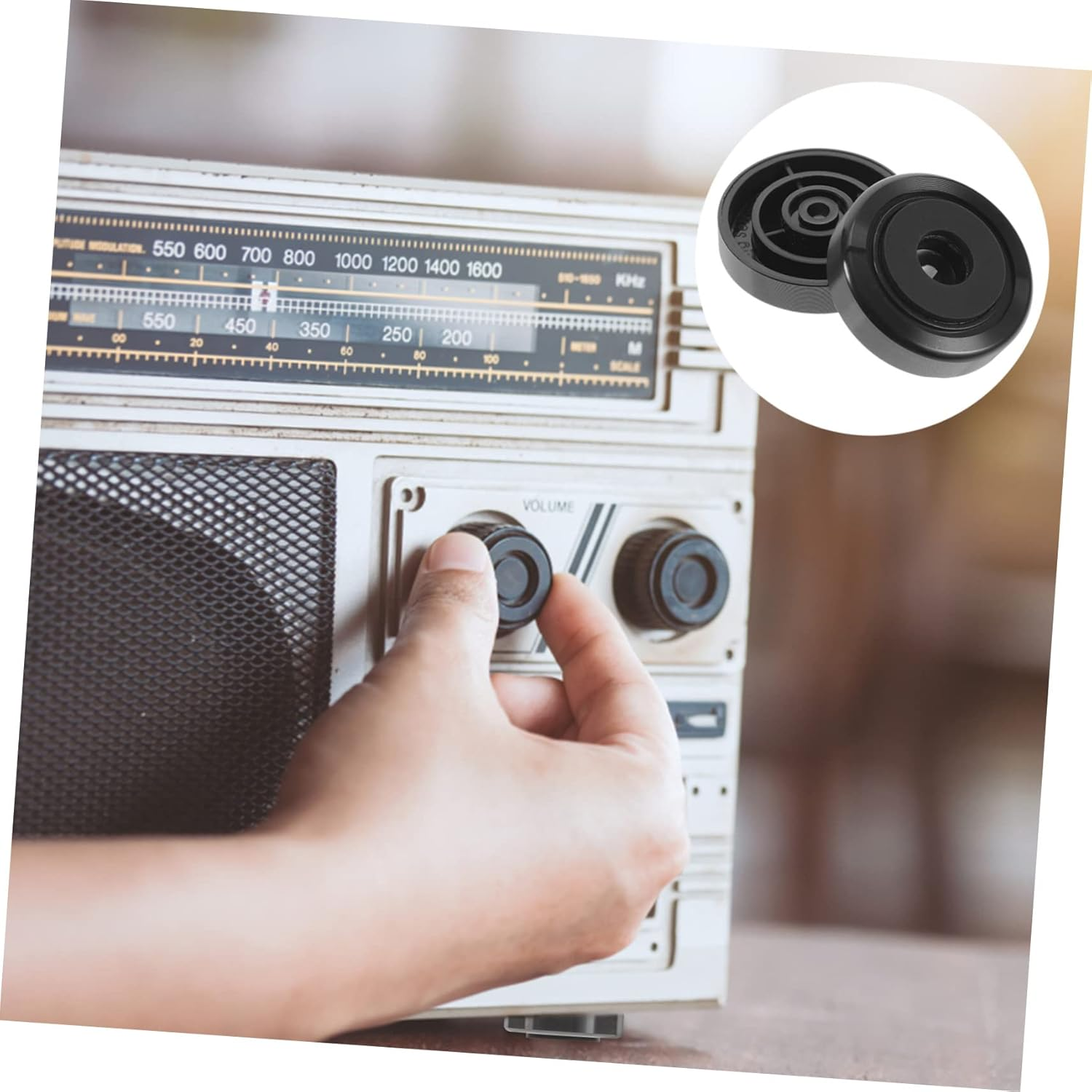 QUMIIRITY 4Pcs Black Metal Speaker Isolation Feet Pads, Vibration Dampers and Shockproof Spikes for Hifi Amplifiers, Subwoofers, and Audio Equipment, 40X12Mm, Suitable for Home Theater Sound Systems