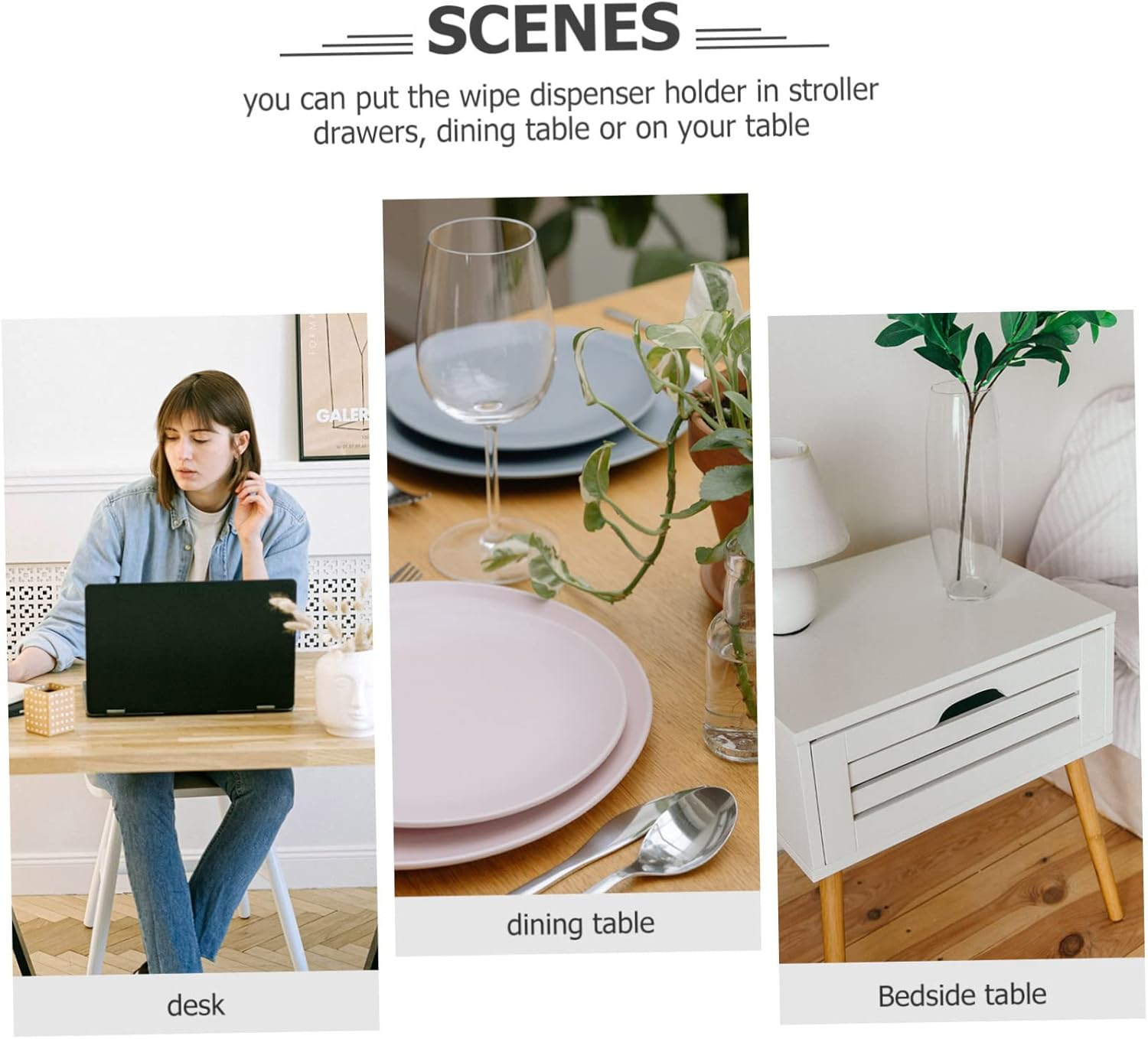 Wet and Dry Tissue Box Wipes Dispenser Lid Refillable Wipe Holder for Bathroom Organizer Deep Grey image number 6