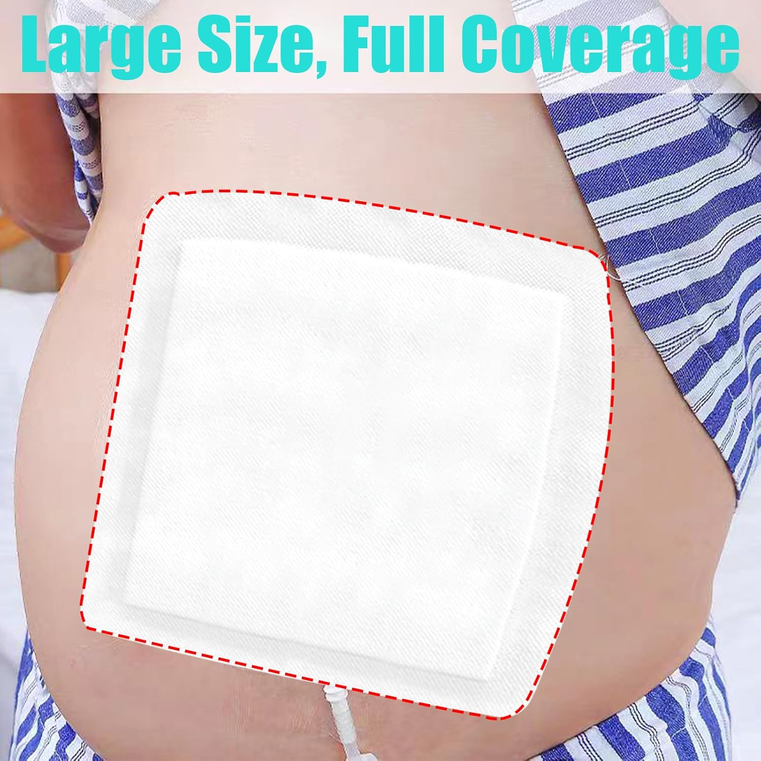 Large Breathable Wound Dressings Pads,Sterile Individually Wrapped Dressing Patches, Non-Stick Wound Care for Burns, Ulcers,Post-Surgery,20X20Cm, 6Pack image number 4
