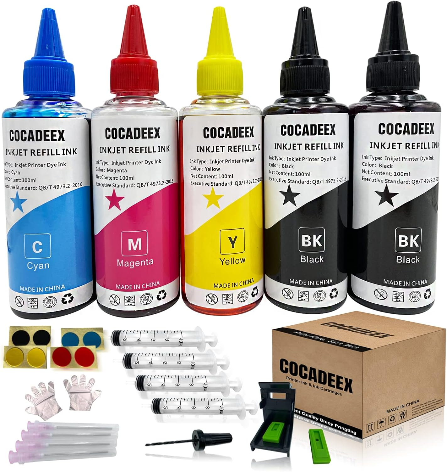 COCADEEX 500Ml Ink Refill Kit Compatible with Canon Ink Cartridges PG-560 CL-561 PG-545 CL-546 PG-545XL CL-546XL 545 546 545XL 546XL 560XL 561XL PG-510 CL-511 510 511 PG-543 CL-544 image number 5