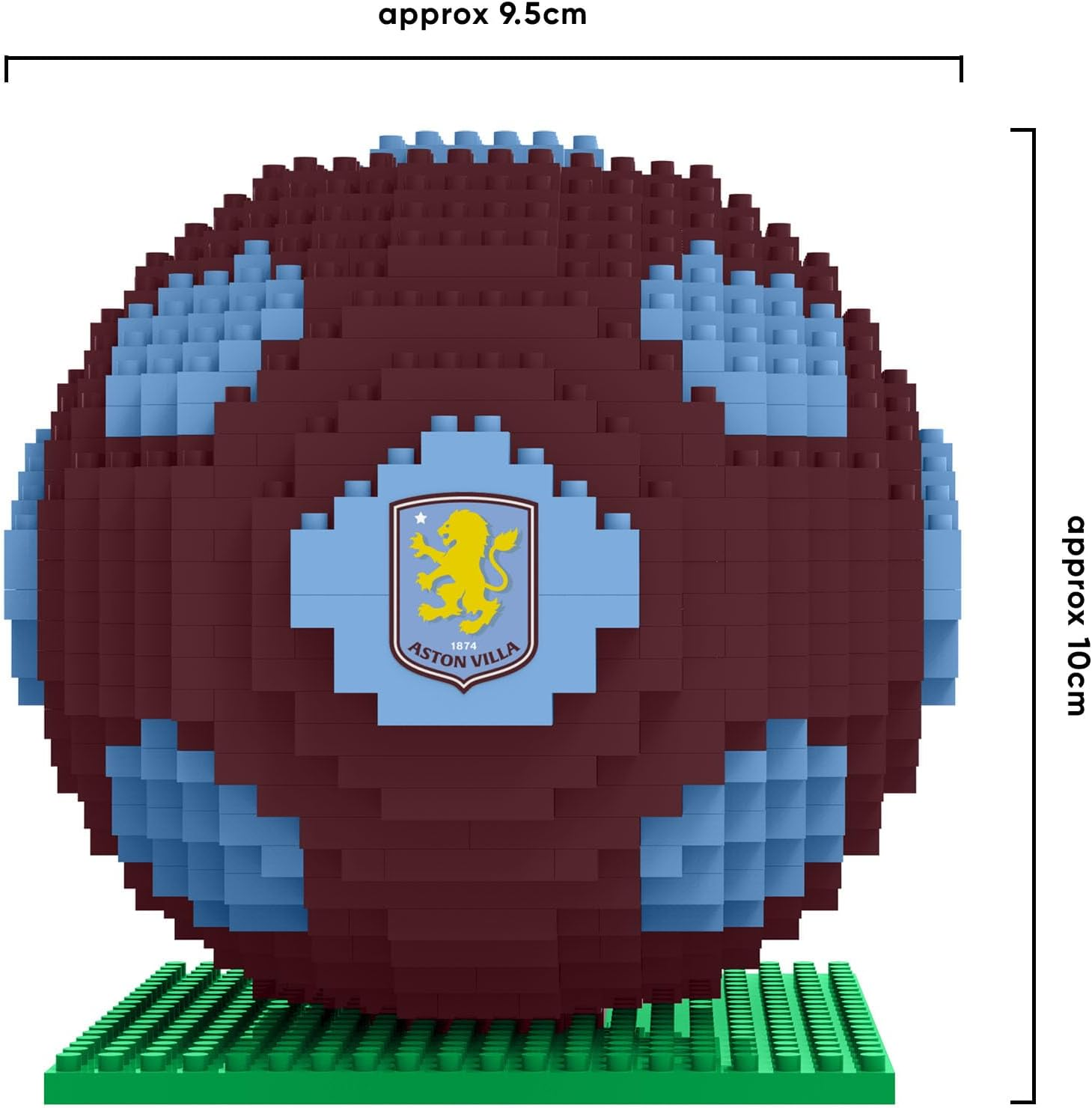 FOCO Officially Licensed Aston Villa FC BRXLZ Bricks 3D Football Building Set