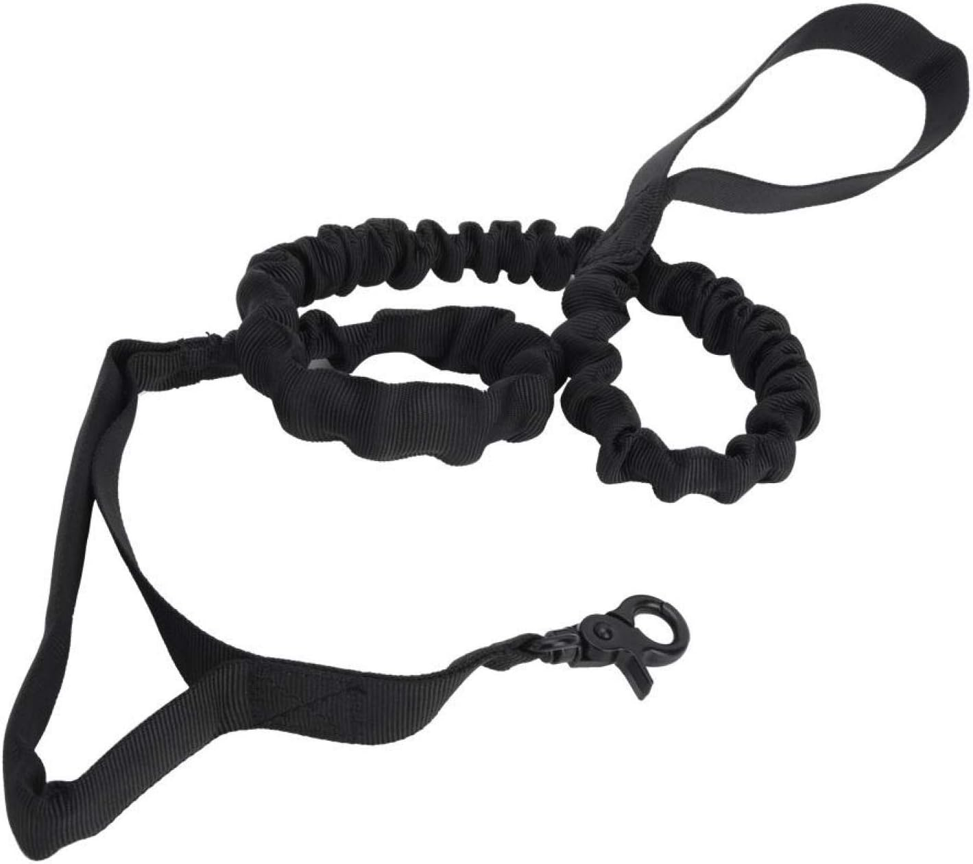 EVTSCAN Dog Traction Rope, Outdoor Tactics Nylon Training Elastic Pet Dog Traction Leash Rope for Walking Camping(Black) image number 3