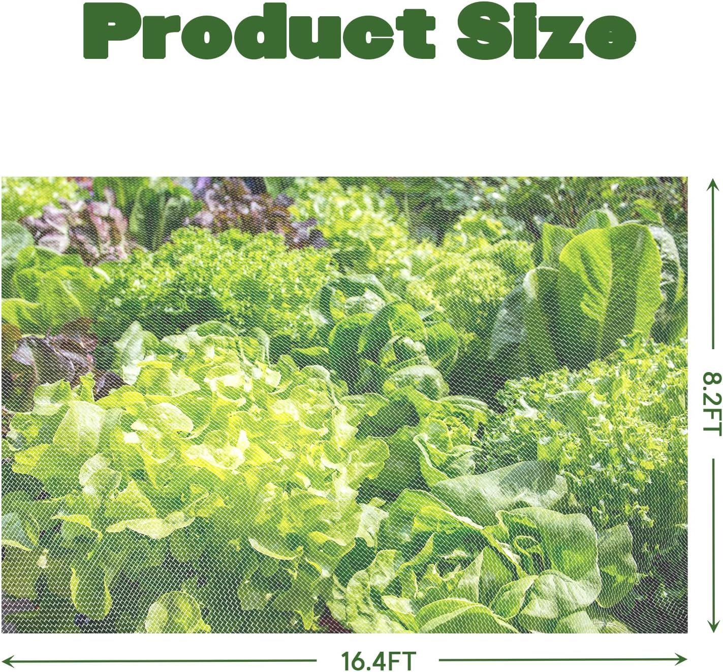 Fasmov 8.2 X 16.4 Feet Bug Insect Barrier Bird Net Barrier Hunting Blind Garden Netting Planter Mesh for Protect Plants Flowers Fruits Trees image number 1