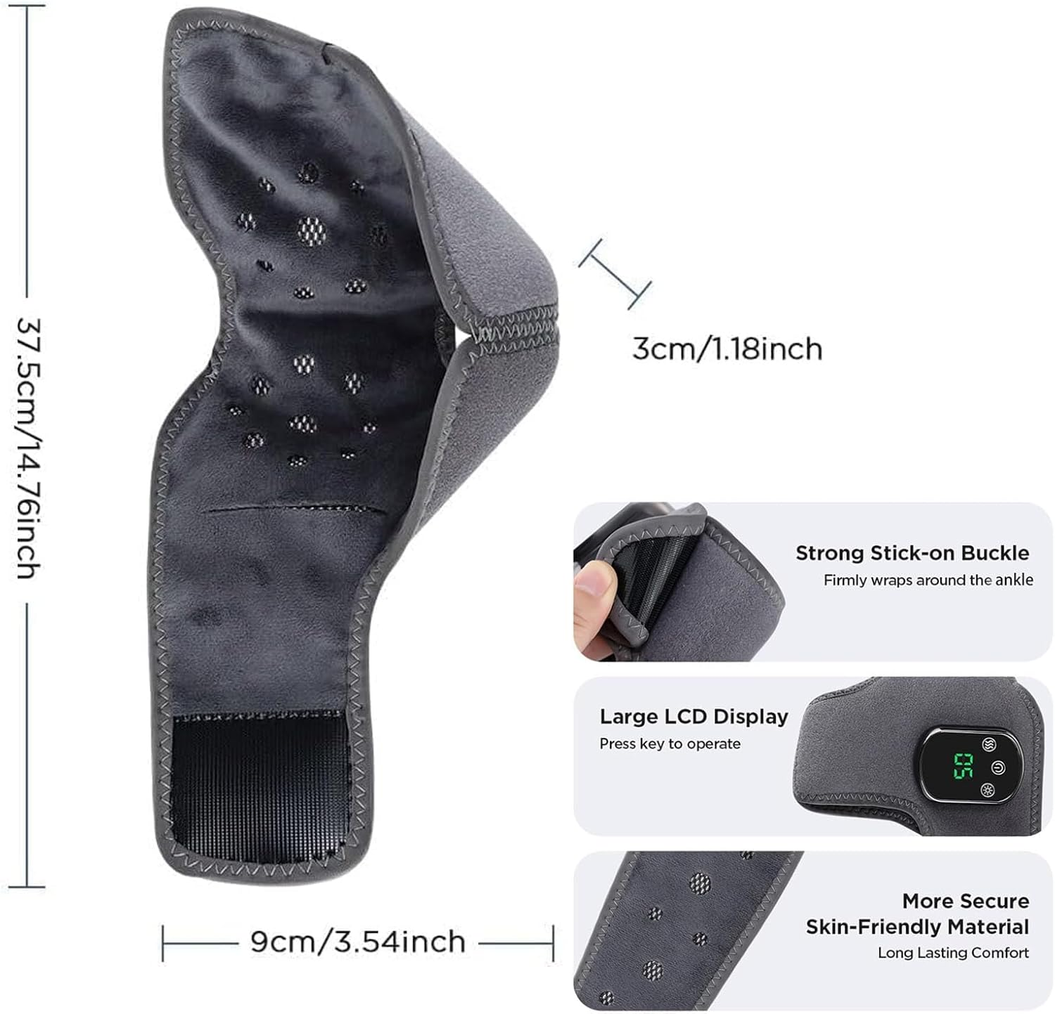 Kicttule Soleva Foot Massager for Neuropathy Pain Relief - 3-In-1 Cordless Heated Compression Therapy for Feet and Ankles