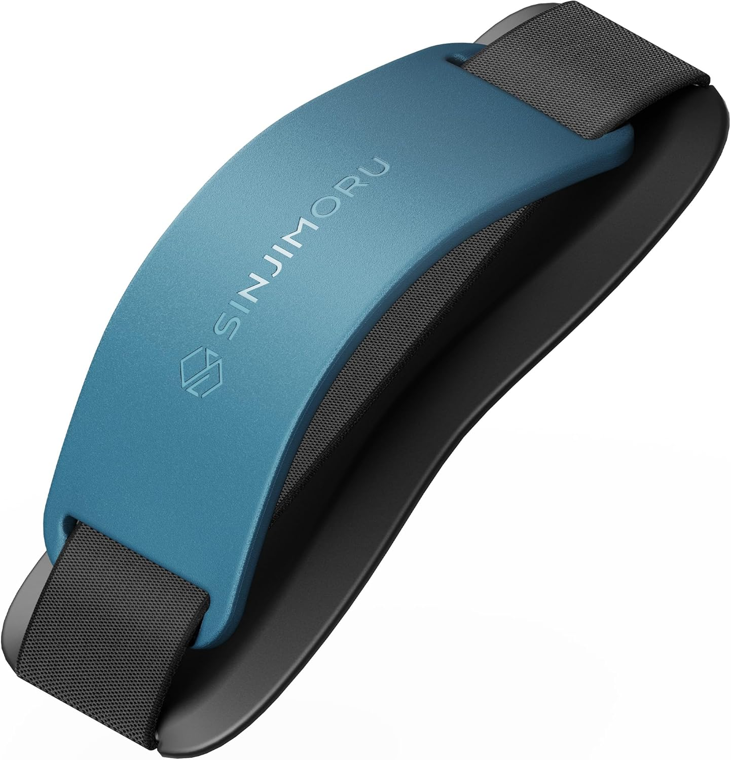 Sinjimoru Silicone Mobile Phone Grip with Stand, Cell Phone Stand for Desk & Secure Iphone Holder Strap for All Smartphone. Sinji Grip Silicone Black