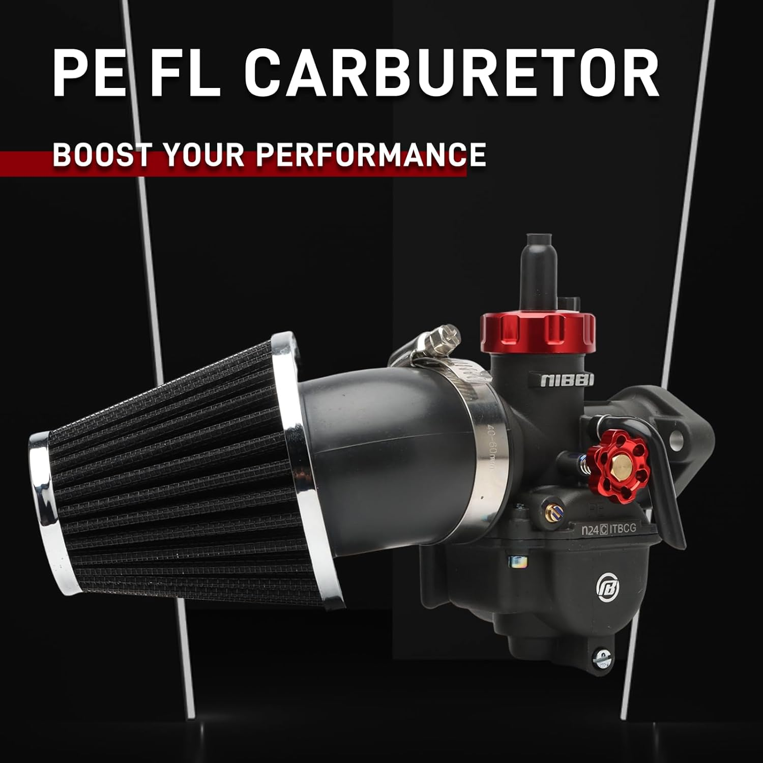 NIBBI PE24 Carburetor Kit, 24Mm Carburetor with Carb Jets - Fit for 140Cc 150Cc Dirt Bike Pit Bike Apollo Taotao Lifan Kayo SSR image number 5