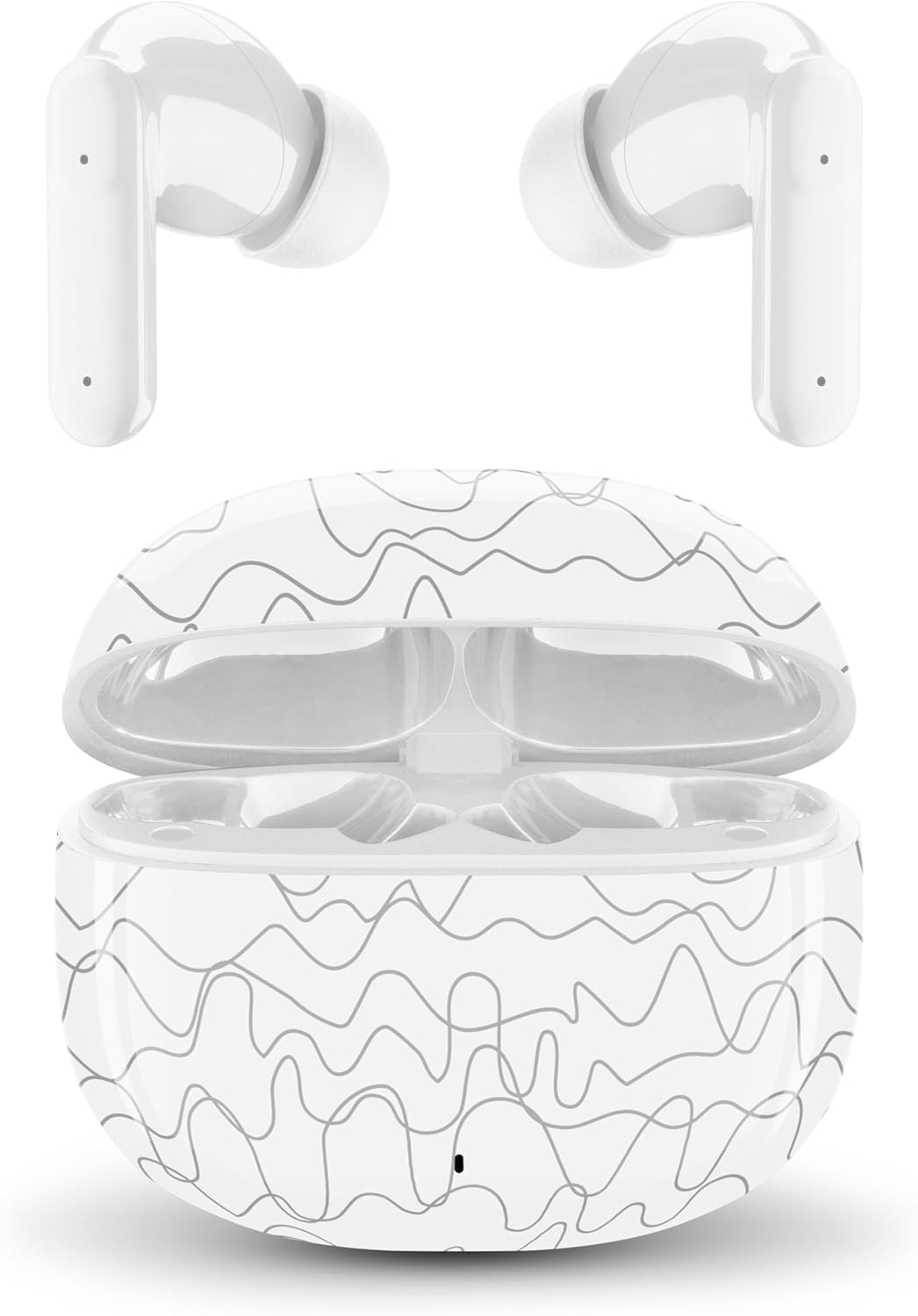 Music Sound - Fancy Bluetooth TWS Headphones - In-Ear Design - Wireless - Charging Case - Microphone - Playback Time up to 25 Hours - Many Colours and Patterns Available