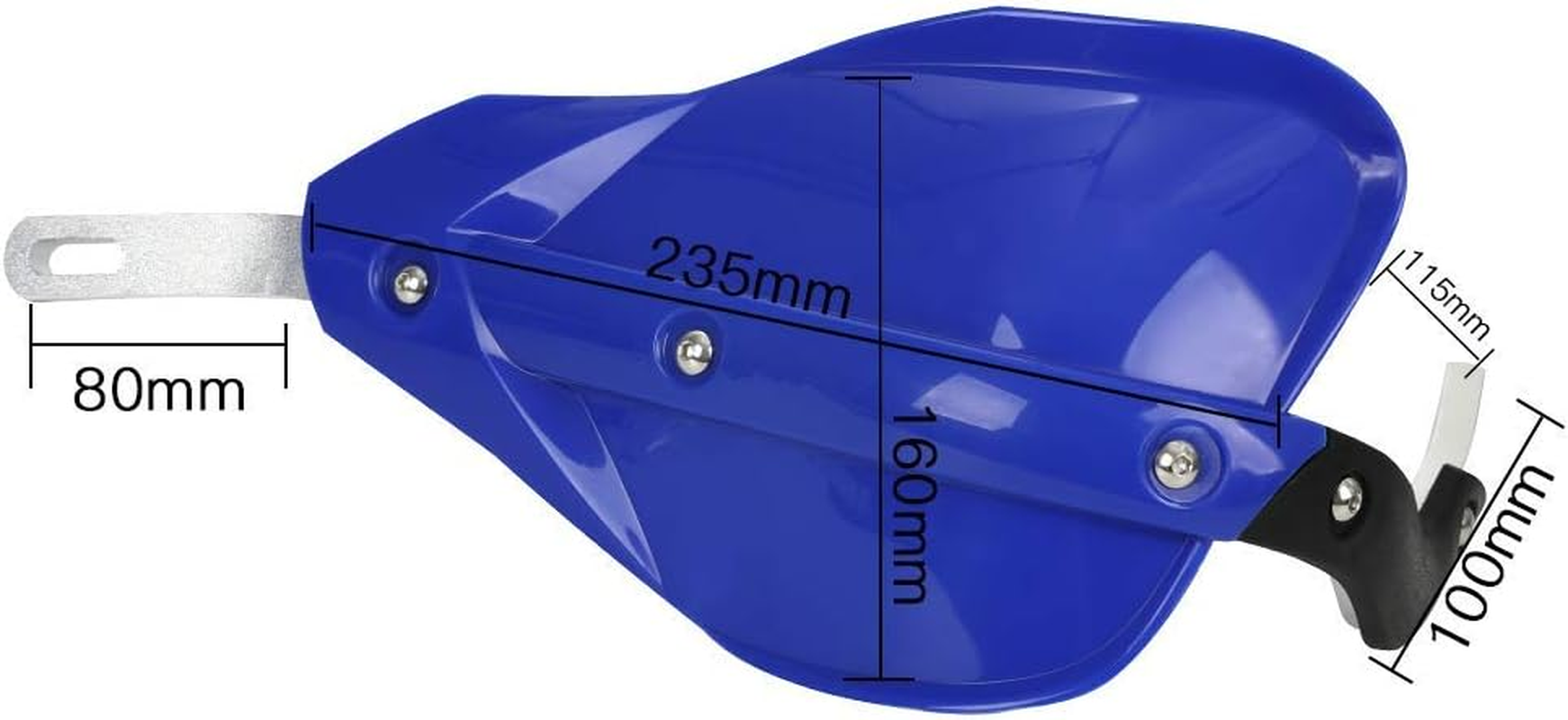 Powermotor Motorcycle Universal Handguards Aluminum Hand Guards Brush Bar for off Road ATV Yamaha Kawasaki Suzuki for Honda Motocross Dirt Bike Enduro -Black- 7/8" 22Mm and 1 1/8" 28Mm (Blue) - Black image number 3