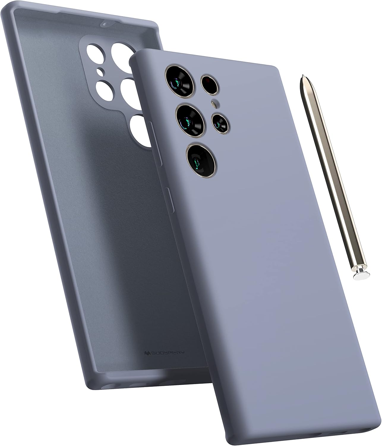 GOOSPERY Liquid Silicone Designed for Galaxy S23 Ultra Case Silky-Soft Touch Full Body Protection Shockproof Cover Case with Soft Microfiber Lining - Pink