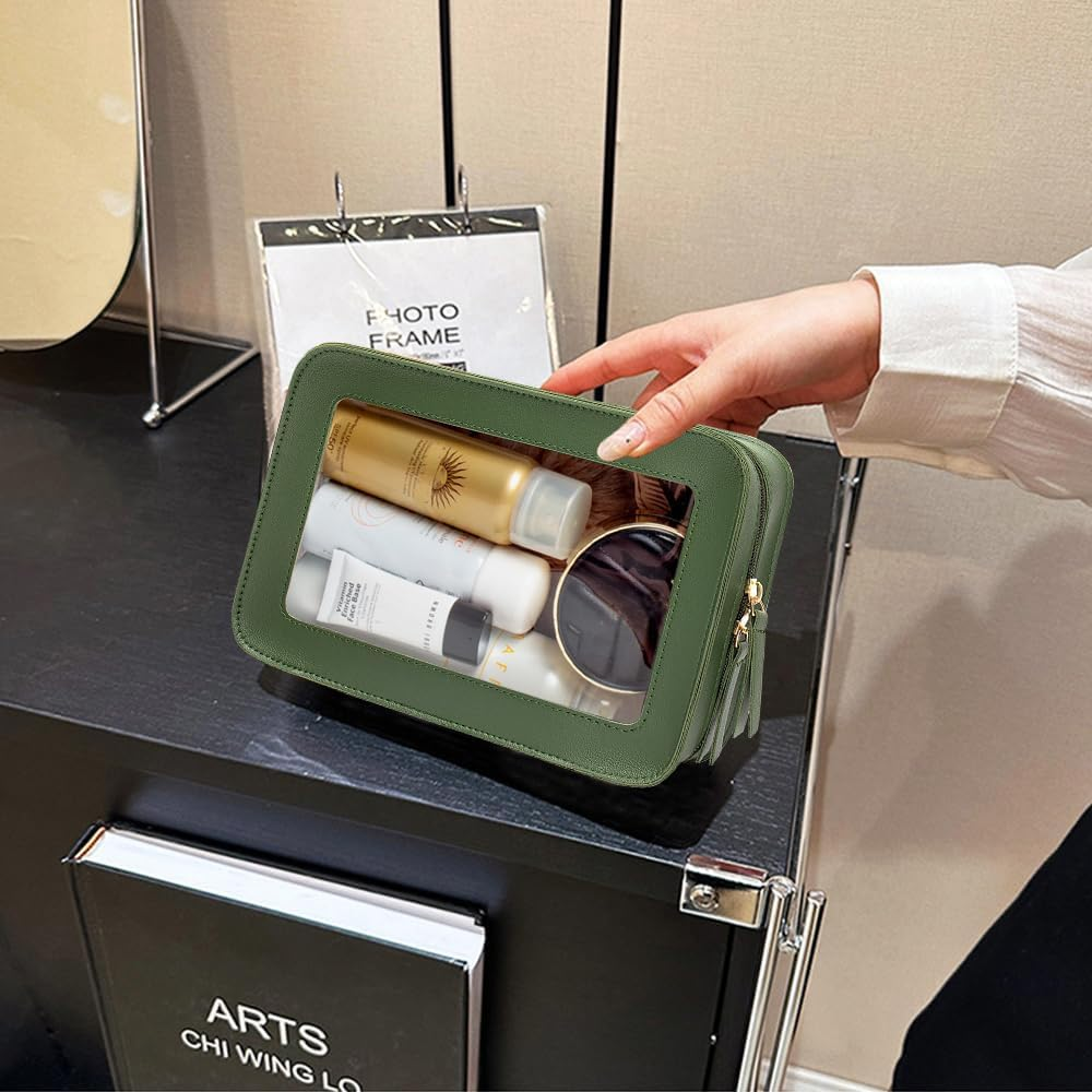 DDPOND Clear Makeup Bag Small, Small Cosmetic Bags for Women Waterproof Clear Makeup Case TSA Approved Toiletry Bags for Traveling Mini Make up Pouch with Zipper Car Organizer Travel Essentials image number 6