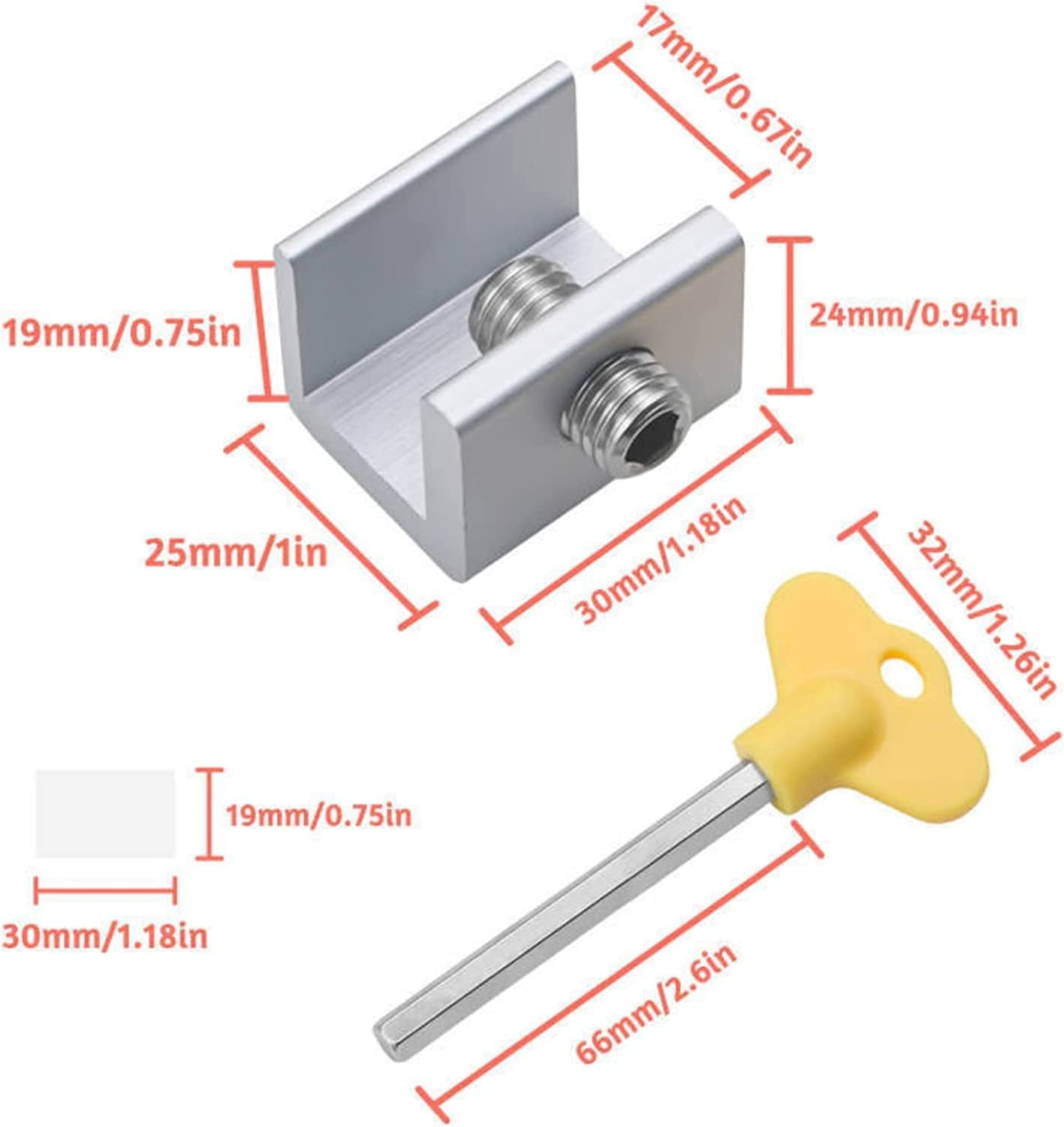 Window Locks, 8 Sets Sliding Security Window Locks for Vertical Horizontal Sliding Windows Sliding Doors, Adjustable Window Locks Security Window Stoppers for Patio Bedroom Home and Office image number 3