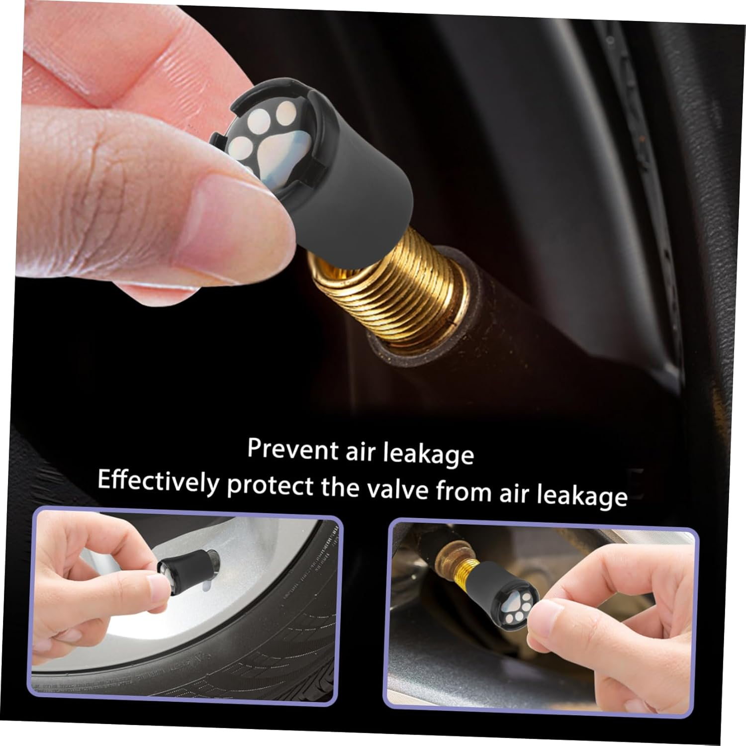 ULTECHNOVO Tire Valve Cap Lightweight Tire Valve Stem Cover Car Wheel Hub Cap Replacement Automotive Part Vehicle Supply image number 5