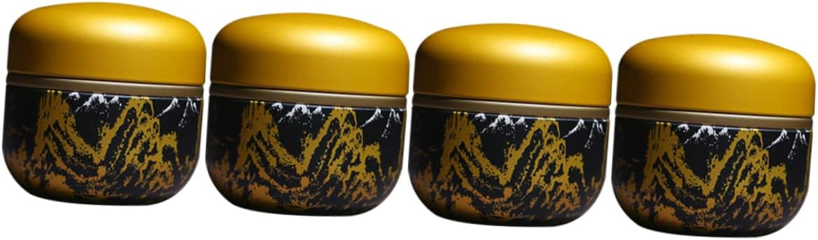 NAMOARLY 4Pcs Mini Tea Can round Shape Metal Tinplate Sealed Tea Jar Storage Box for Home Use image number 5