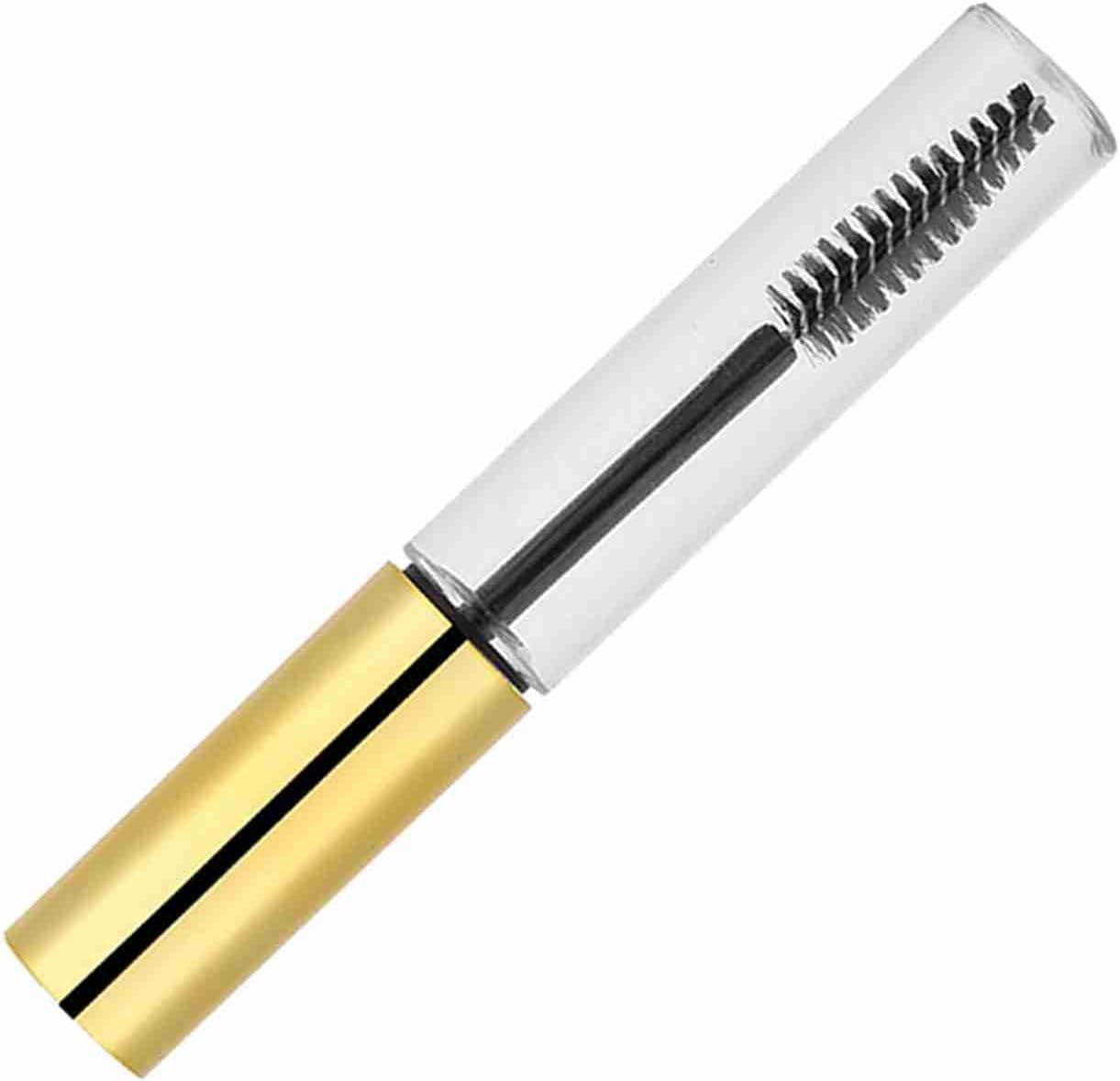 Xiuganpo 10Ml Empty Mascara Tube Durable Eyelash Wand Container for Makeup Artist Eco-Friendly Material (10Ml Bright Gold Cap) image number 2