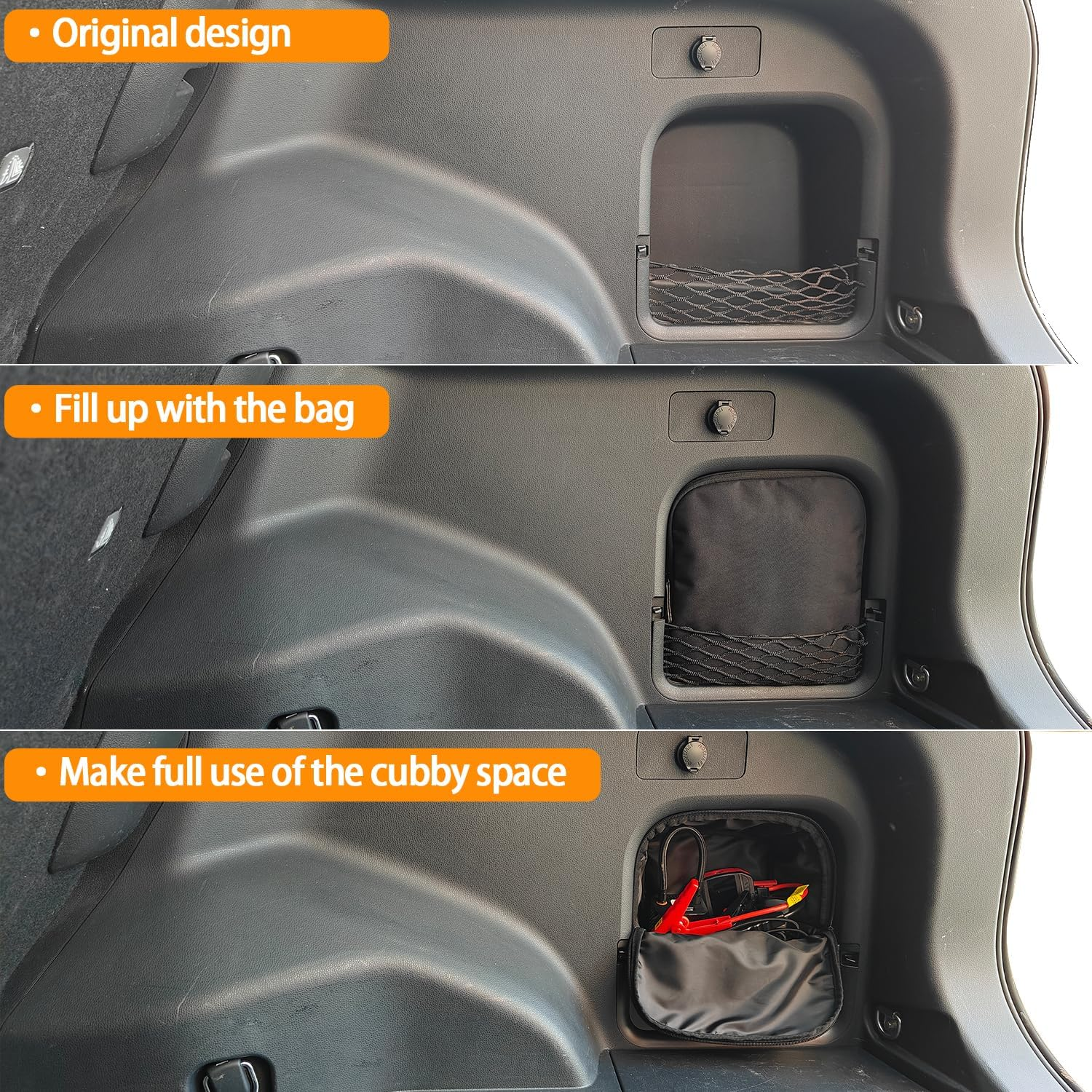 Trunk Upgrade, Trunk Organizer Pocket Bag, Trunk Cubby Storage Bag,Cargo Side Pocket for Toyota Rav4 2025 2024 2023 2022 2021 2020 2019 Black, 1 Pc image number 1