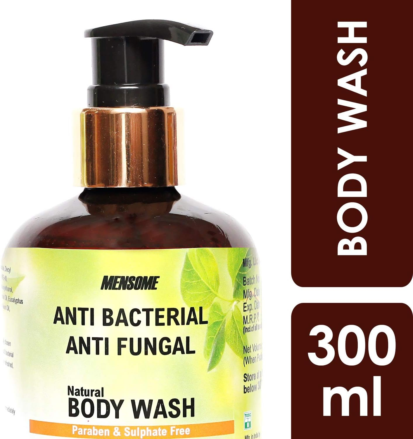 MENSOME anti Bacterial and anti Fungal Body Wash with Apple Cider Vinegar, Oregano Oil, Turmeric Oil and Other Therapeutic Oils and Herbs in 300 Ml image number 5