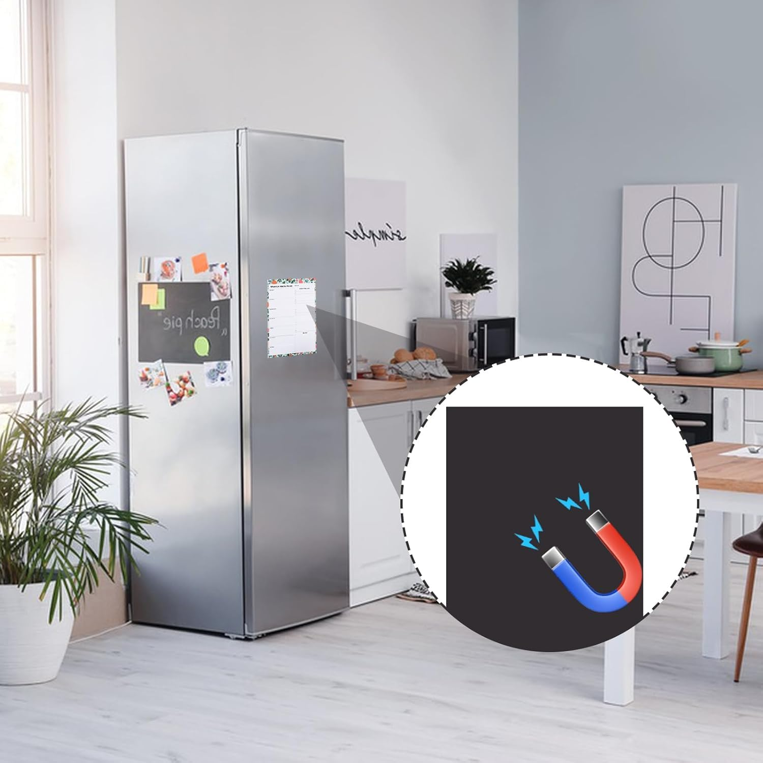 List Magnet Pad,Magnetic Grocery List Pads for Fridge,Fruit Weekly Meal Planner with Tear off Shopping List.Menu Food for Weight Loss or Dinner List for Family 7X10 Inches, 60 Sheets image number 2