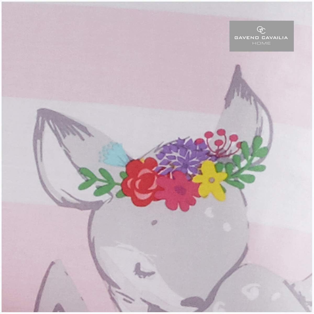 Gaveno Cavailia Children Character Bedding, 2 Piece Printed Reversible Bedlinen Easy Care Bedset, Oh Deer-Multi-Ds, 1 Quilt Cover and 1 Matching Pillow Case image number 3