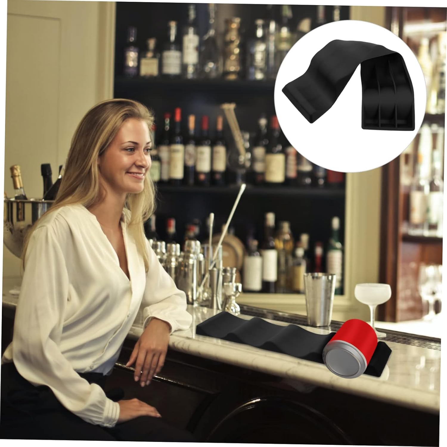 TOVINANNA Wine Bottle Stacker Folding Rack with Non-Slip Grooves Portable Kitchen Storage Organizer Holds up to 10 Bottles Space Saving Wine Holder for Home Bar Fridge and Beverage Display image number 4