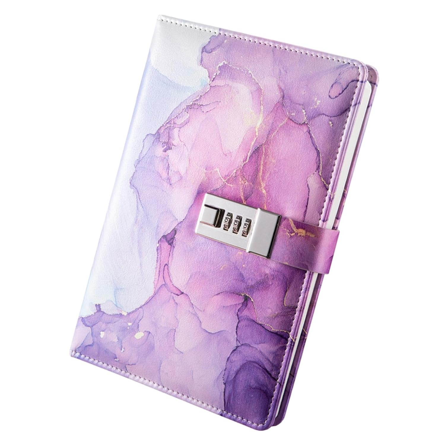 Eigell Diary with Lock Locked Diary Notebook 180 Pages Lock Journal Planner Organizer Password Lock Diary Girls Boys Teens Adults, Violet image number 2
