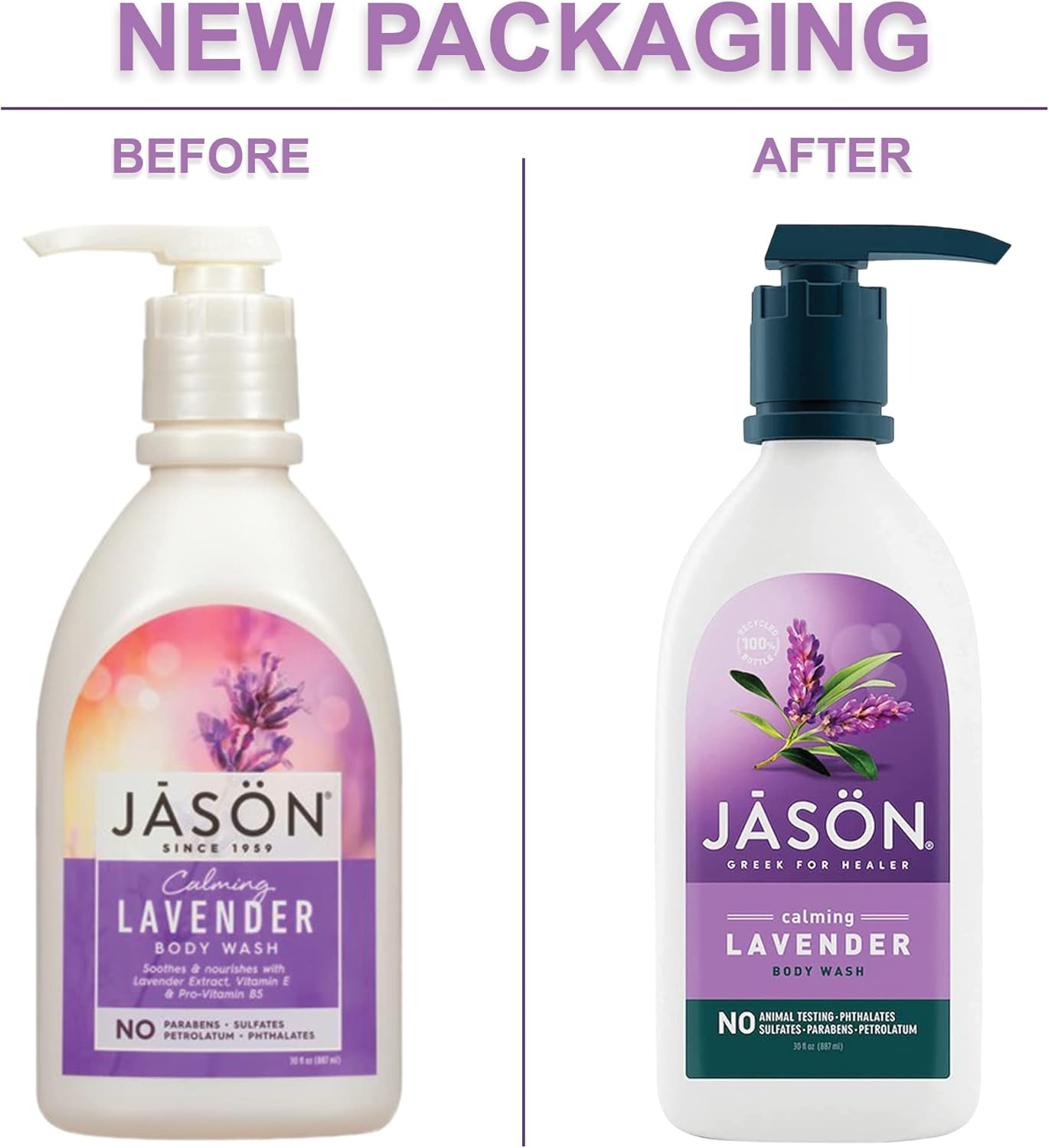 JASON Calming Lavender Body Wash, 30 Ounce Bottle image number 2