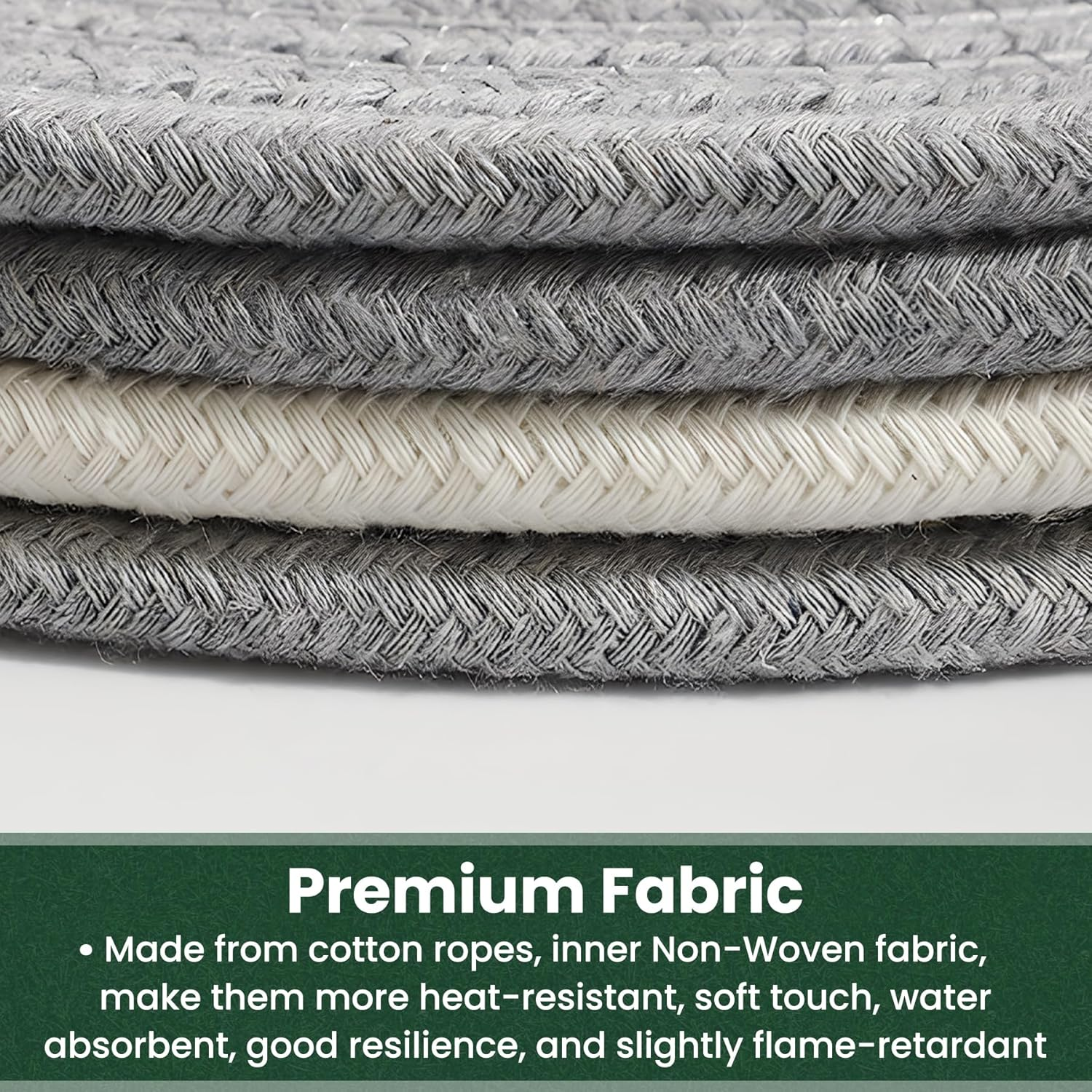 8 Inch Trivets for Hot Dishes, Hot Pots and Pans, Thick Heat Resistant Large Coaster for Kitchen, Hot Pads, Kitchen Essentials, Kitchen Decor for Table & Countertop, 6 Pcs - Mix Color image number 4