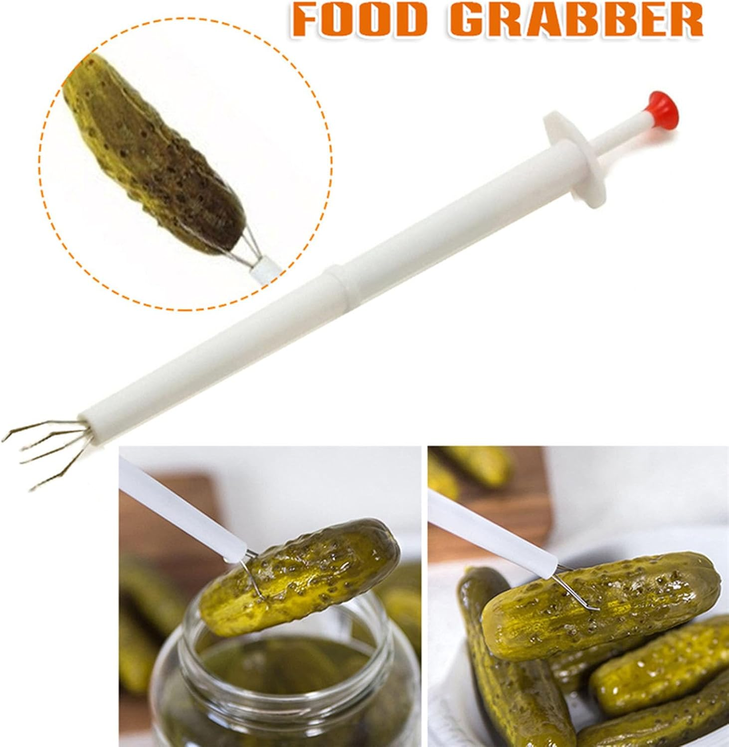 4Pcs Pickle Picker, Deluxe Pickle Grabber Tool with Stainless Steel Claws, Olive Pepper Grabber for Kitchen Restaurant Food, Rust Resistant, Kitchen Gadget image number 3