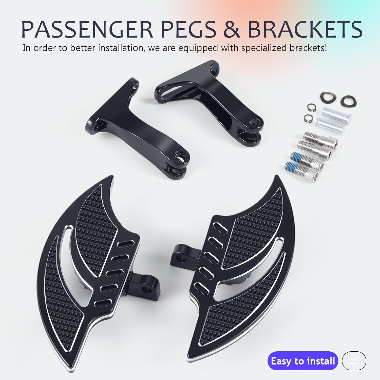 Black Rider Road Glide Floorboards Street Glide Ultra FLTRU Gear Brake Shifter Levers Electra Glide Foot Boards Roadking FLHR 2014-2023 image number 2