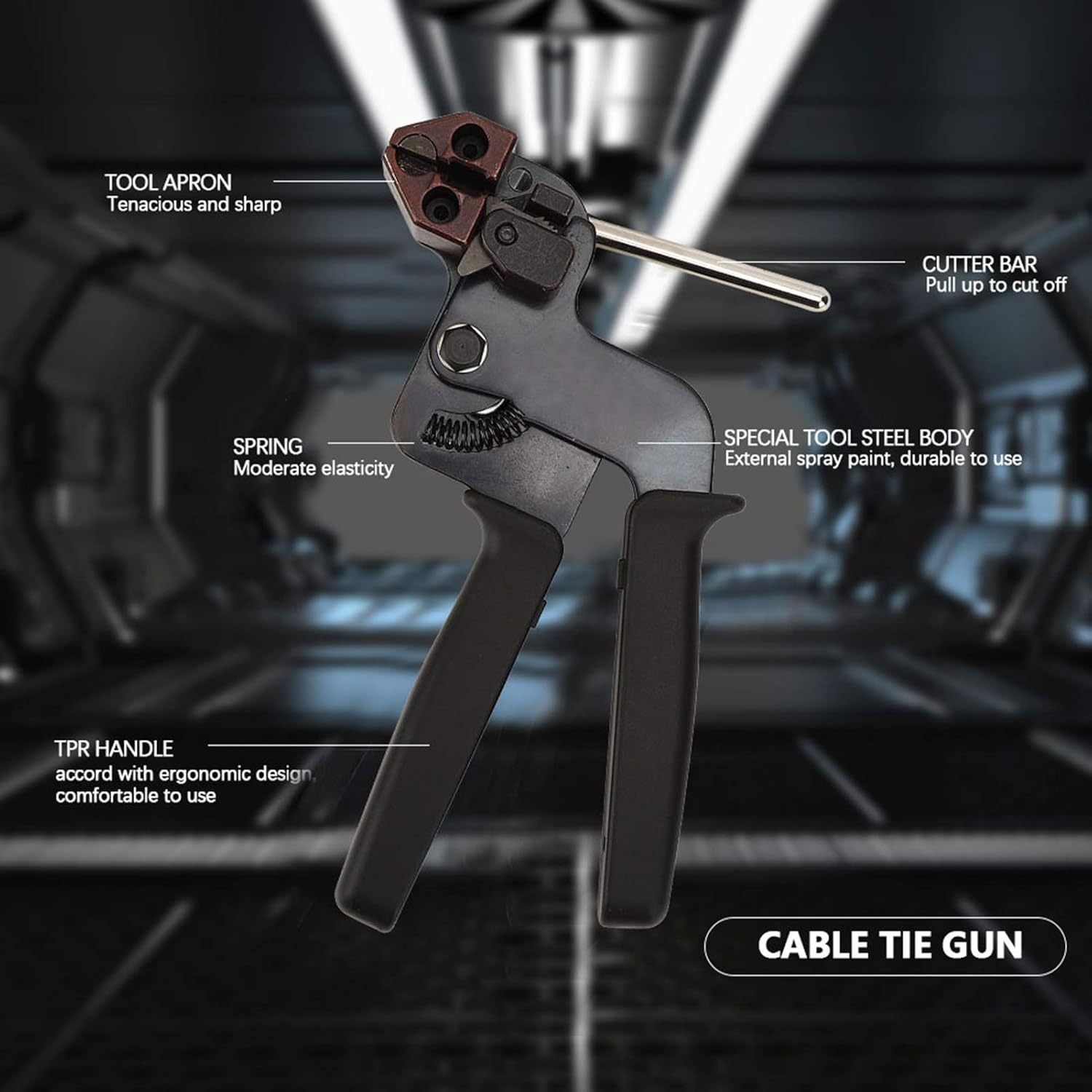 Bewinner Cable Tie Gun Stainless Steel, Automatic Wire Stripper for Stretching and Cutting, 0.3 Mm Thickness, 12 Mm Wide, Self-Locking/Conductive Electrical Equipment for Home Improvement image number 5