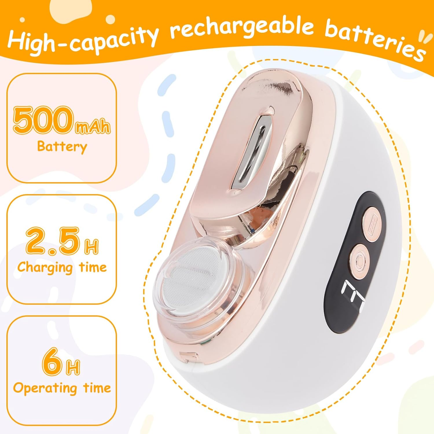 Electric Nail Clippers for Seniors Toes, Upgrade Automatic Nail Trimmer, Rechargeable Electric Nail Cutter with LED Light and Clipping Storage, Safe and Painless for Baby Senior Adult image number 2