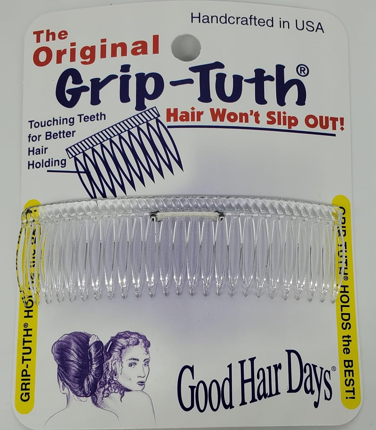 Good Hair Days 3 1/4 Inch Grip-Tuth Shorty Comb - Crystal image number 6
